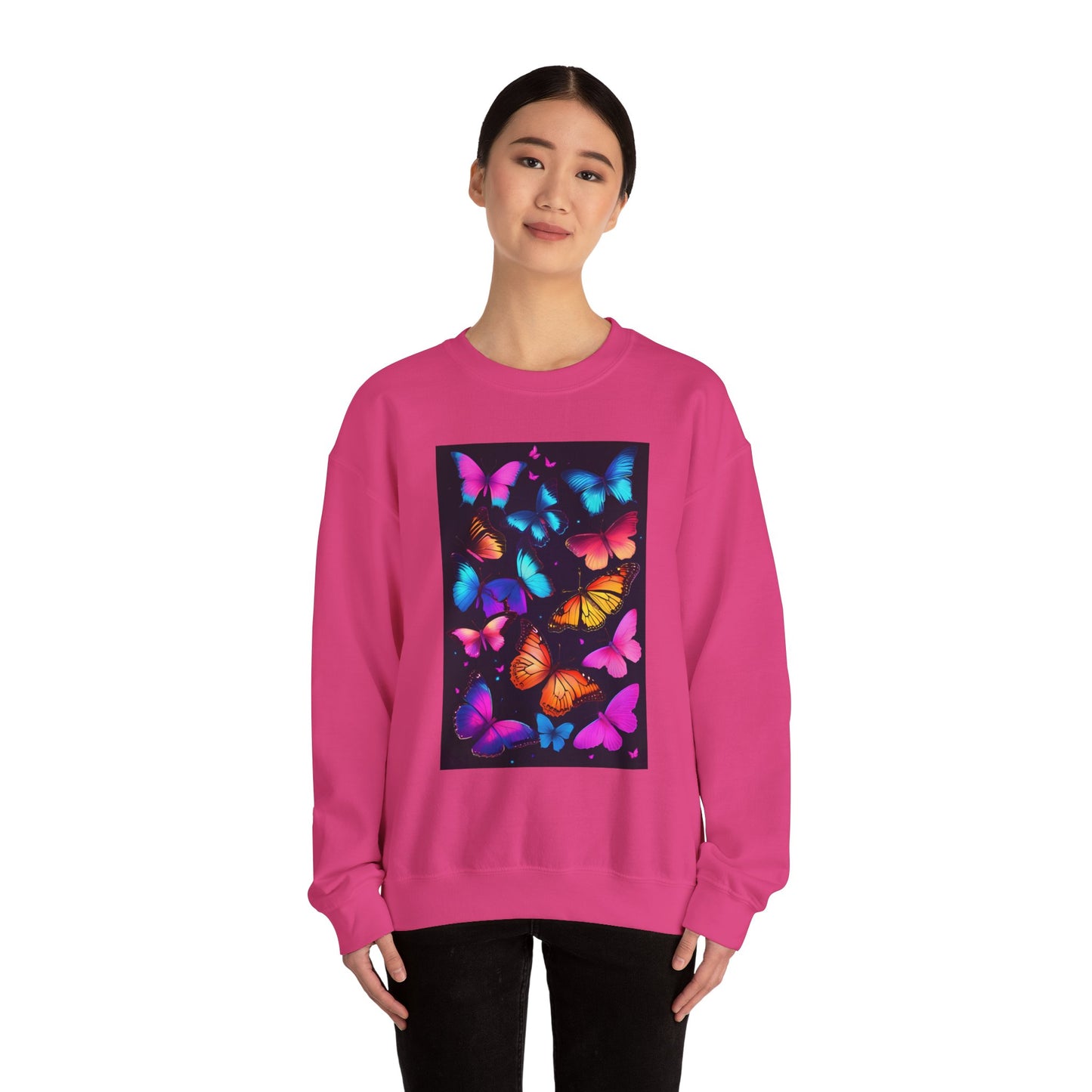 Unisex Heavy Blend™ Crewneck Sweatshirt butterflies