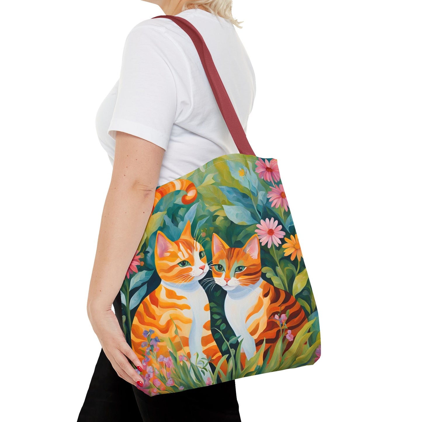 Tote Bag with caths , cats Gift, Bag for Animal Lover, Bohemian Style,
