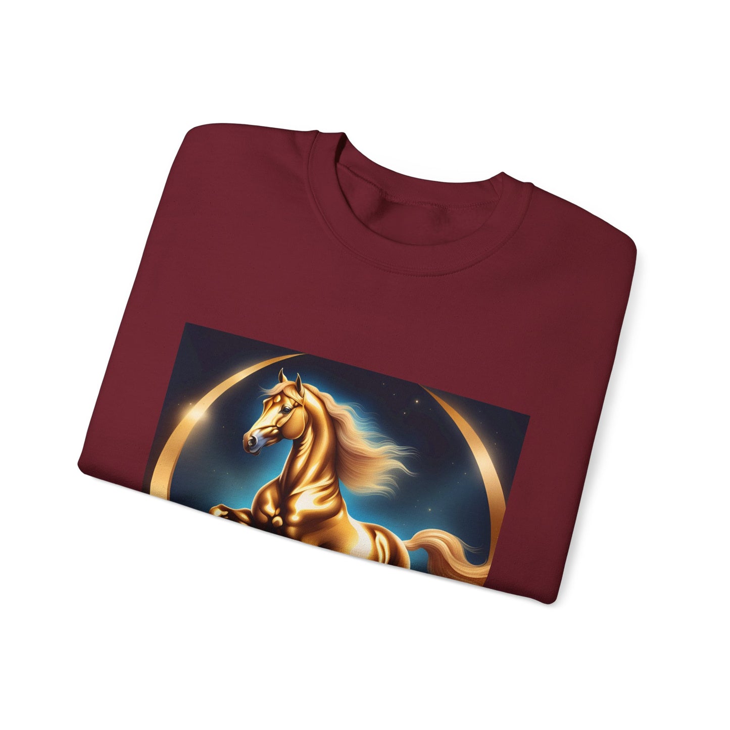 Unisex Heavy Blend™ Crewneck Sweatshirt one horse woman Man