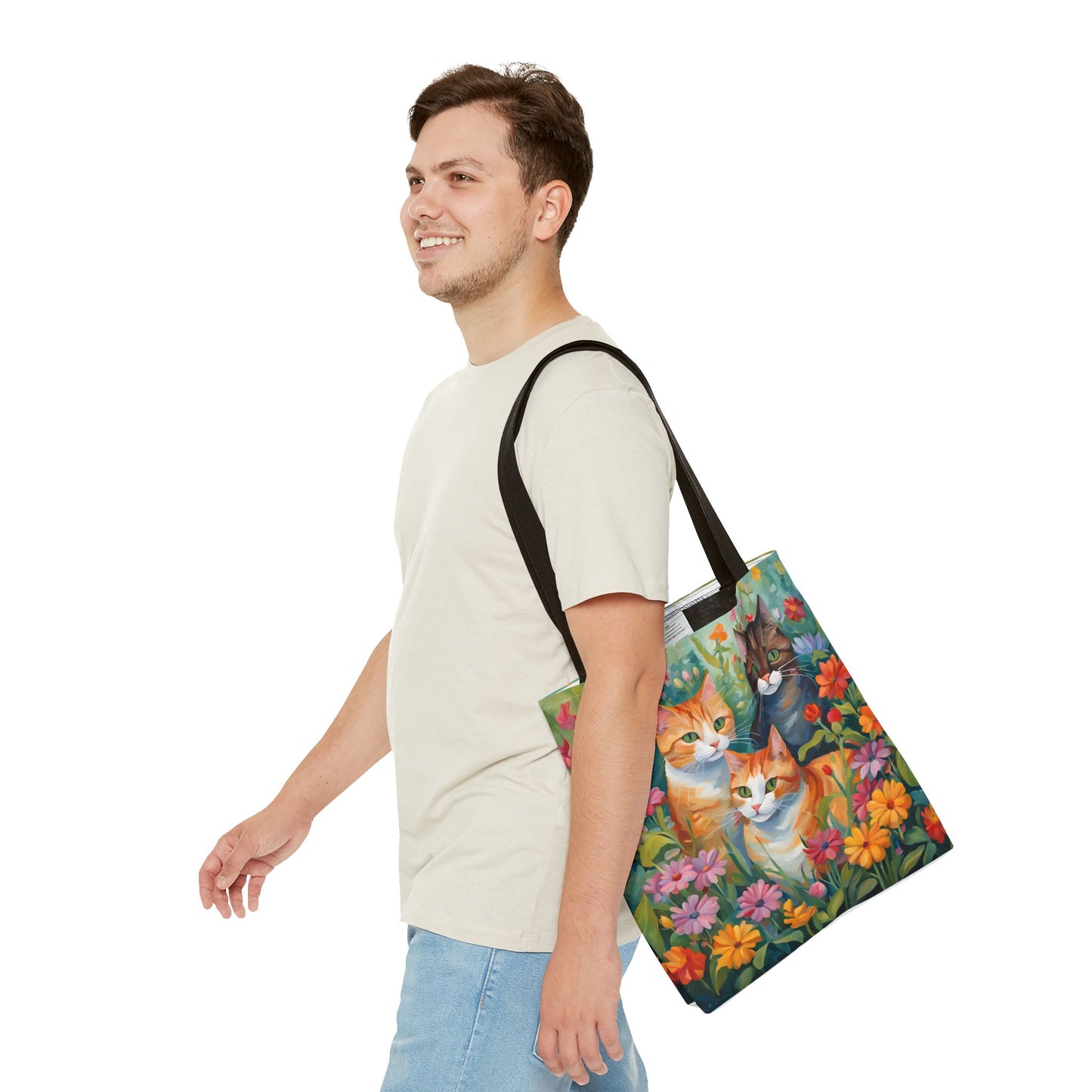 Bag Cats in love, Tote Bag, Bag for Animal Lover, Bohemian Style,