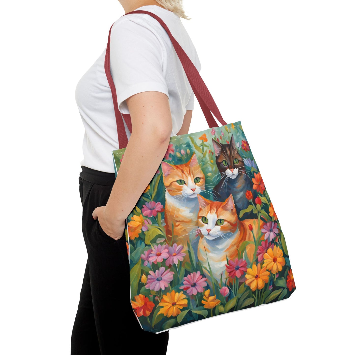 Bag Cats in love, Tote Bag, Bag for Animal Lover, Bohemian Style,