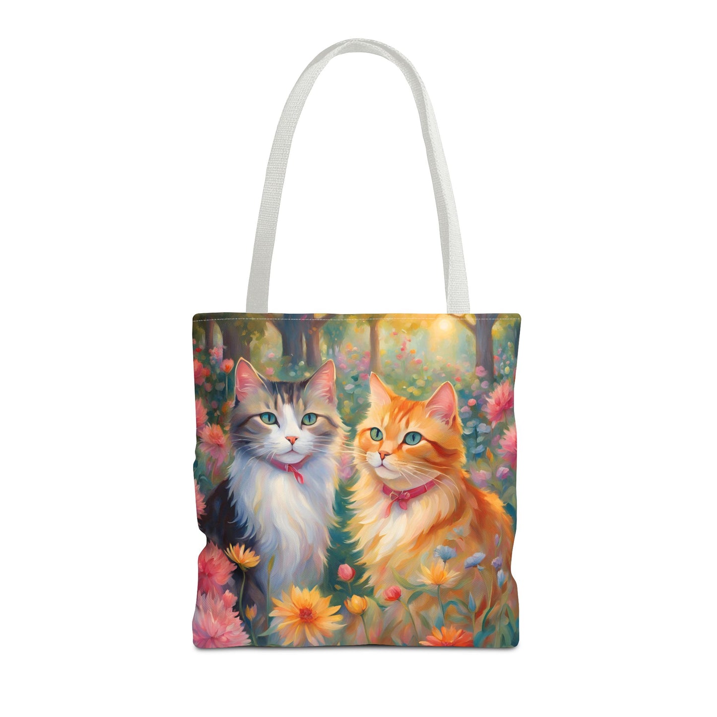Tote bag Cats in love, Cats Gift, Bag for Animal Lover, Bohemian Style,