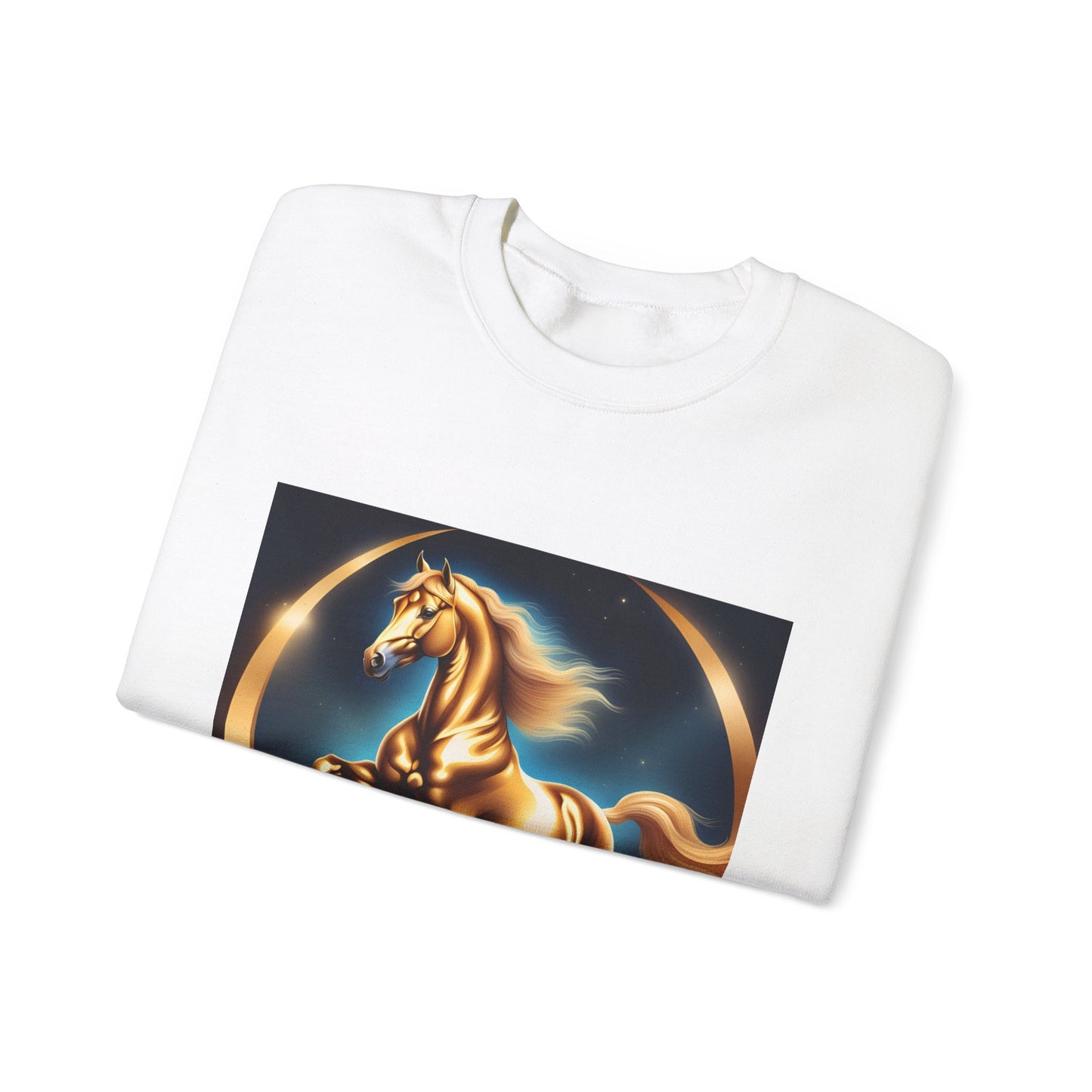 Unisex Heavy Blend™ Crewneck Sweatshirt one horse woman Man