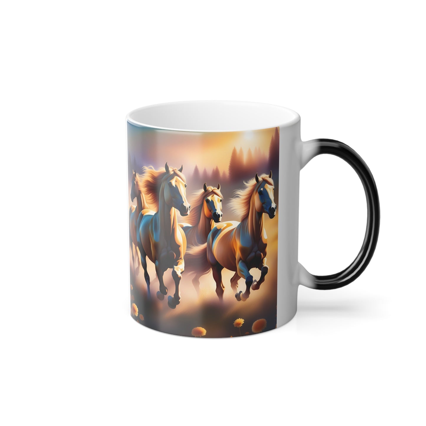 Color Morphing Mug, 11oz 4 horses