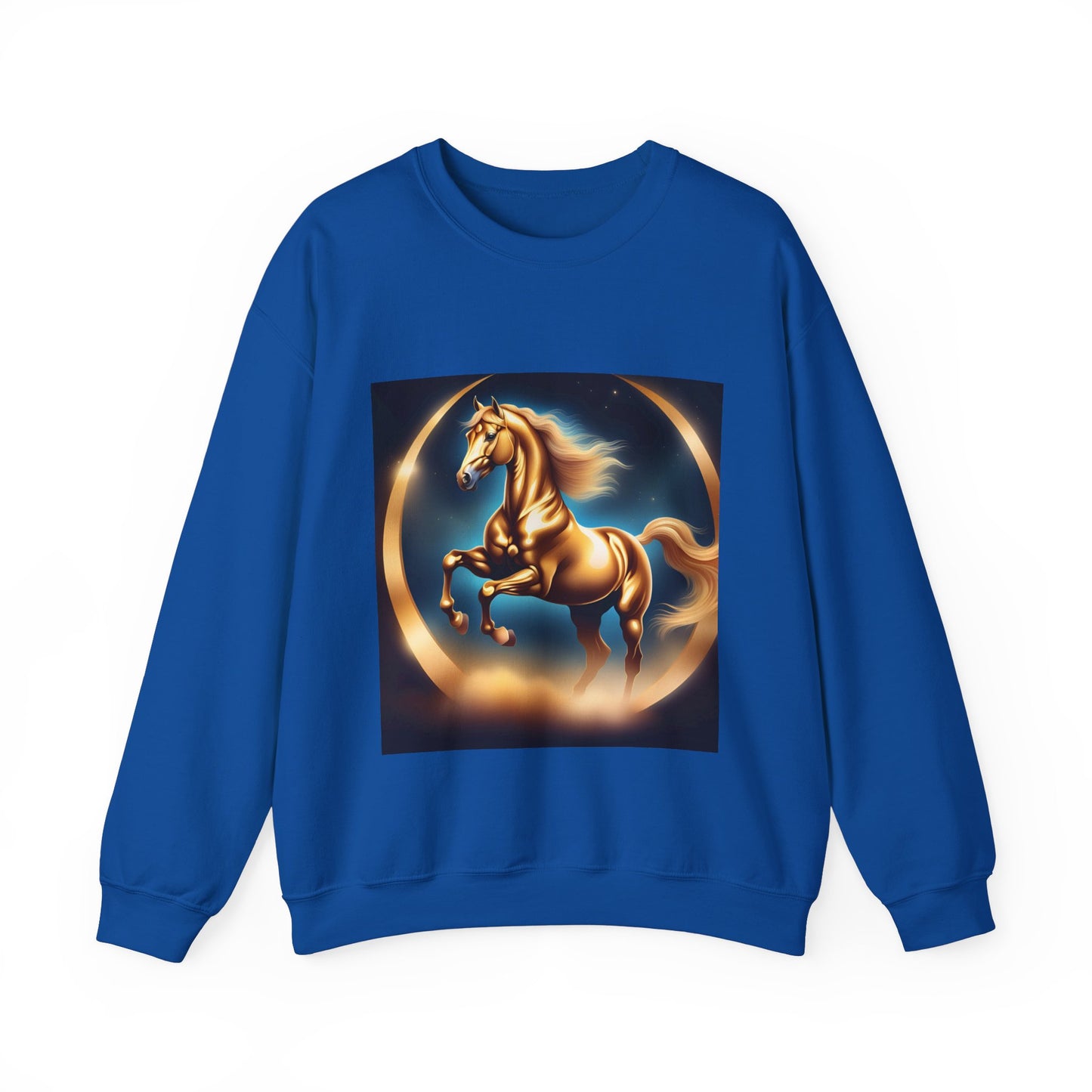 Unisex Heavy Blend™ Crewneck Sweatshirt one horse woman Man
