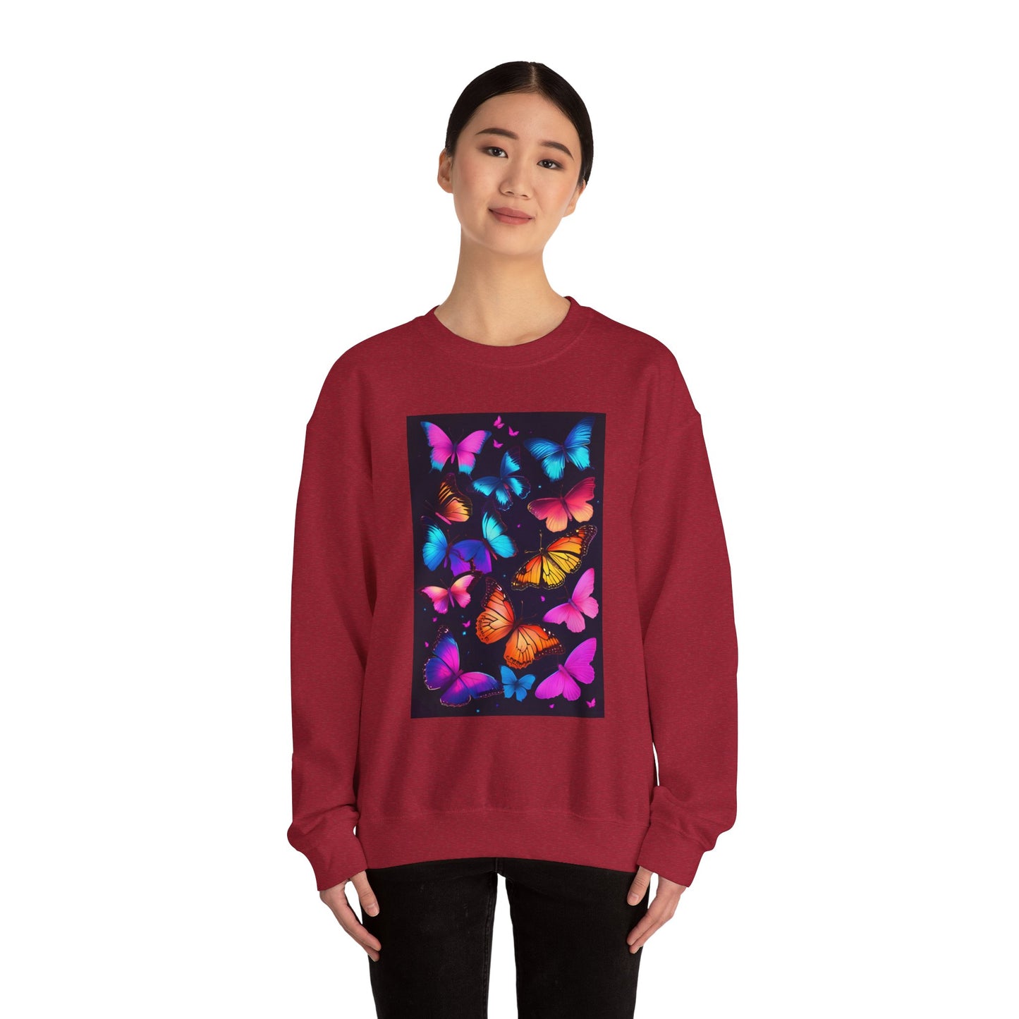 Unisex Heavy Blend™ Crewneck Sweatshirt butterflies