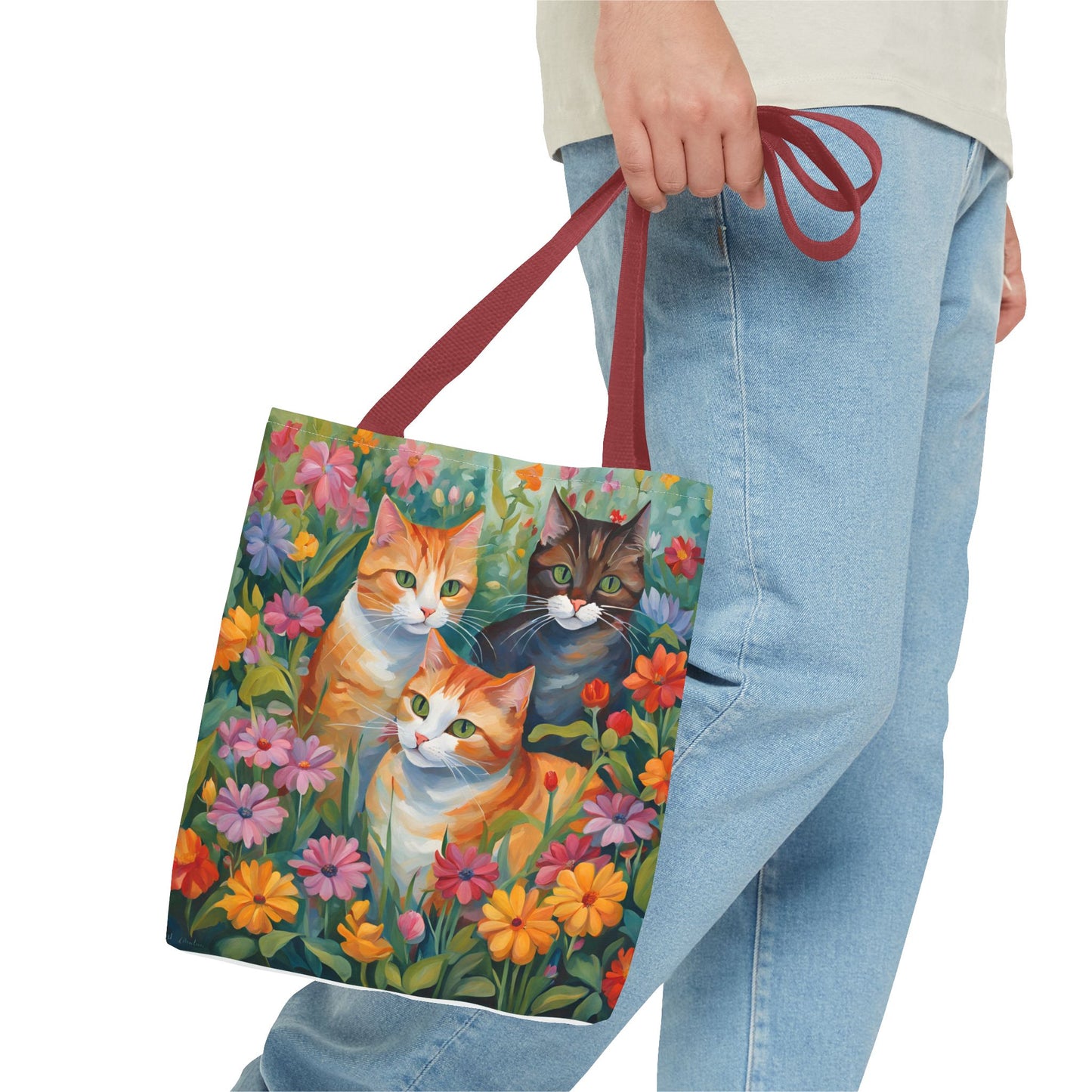 Bag Cats in love, Tote Bag, Bag for Animal Lover, Bohemian Style,
