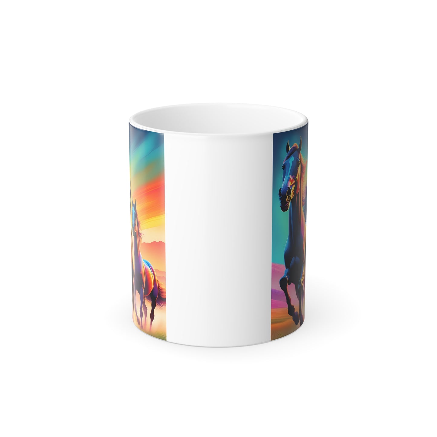 Morphing Mug, 11oz three horses