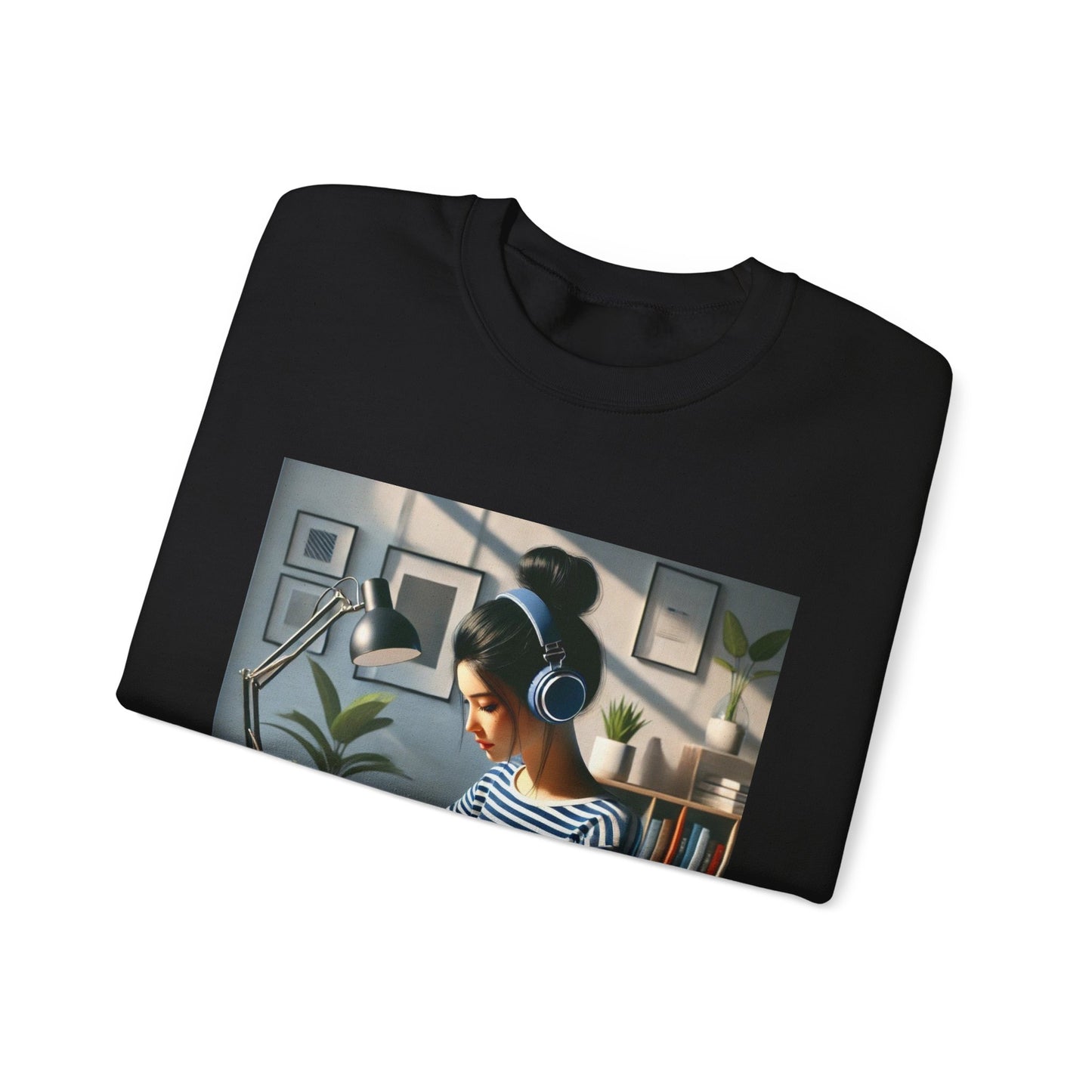 Unisex Man woman Heavy Blend™ Crewneck Sweatshirt woman is working