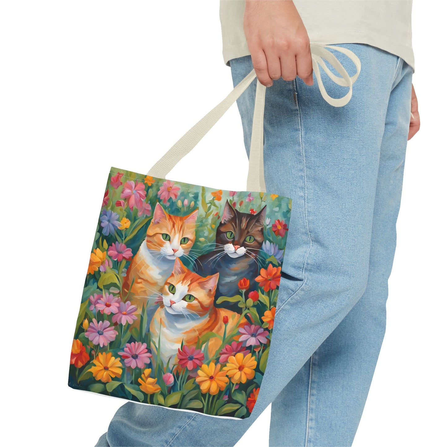 Bag Cats in love, Tote Bag, Bag for Animal Lover, Bohemian Style,