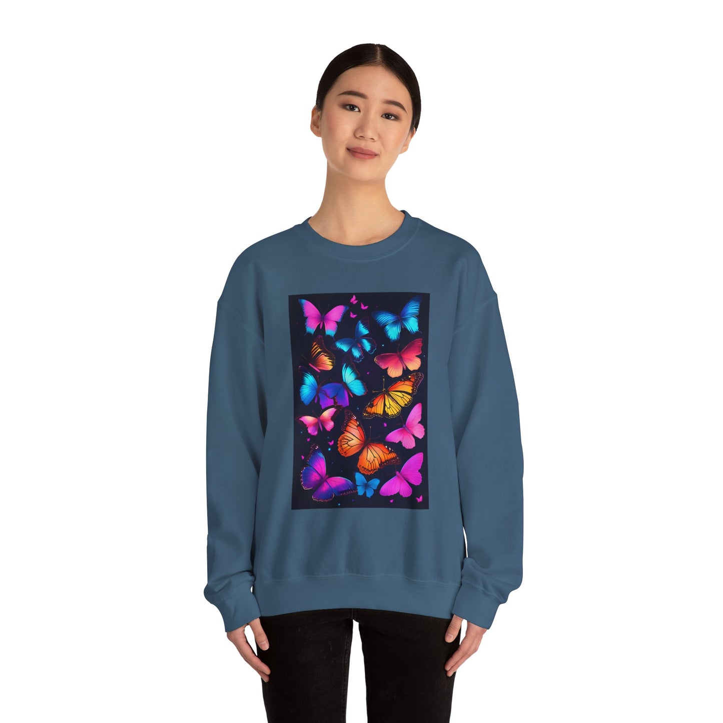 Unisex Heavy Blend™ Crewneck Sweatshirt butterflies