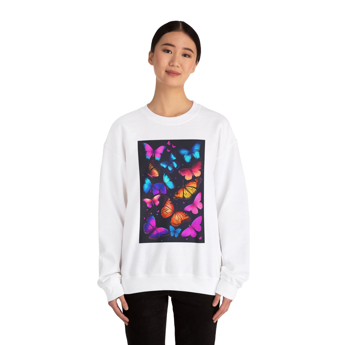 Unisex Heavy Blend™ Crewneck Sweatshirt butterflies