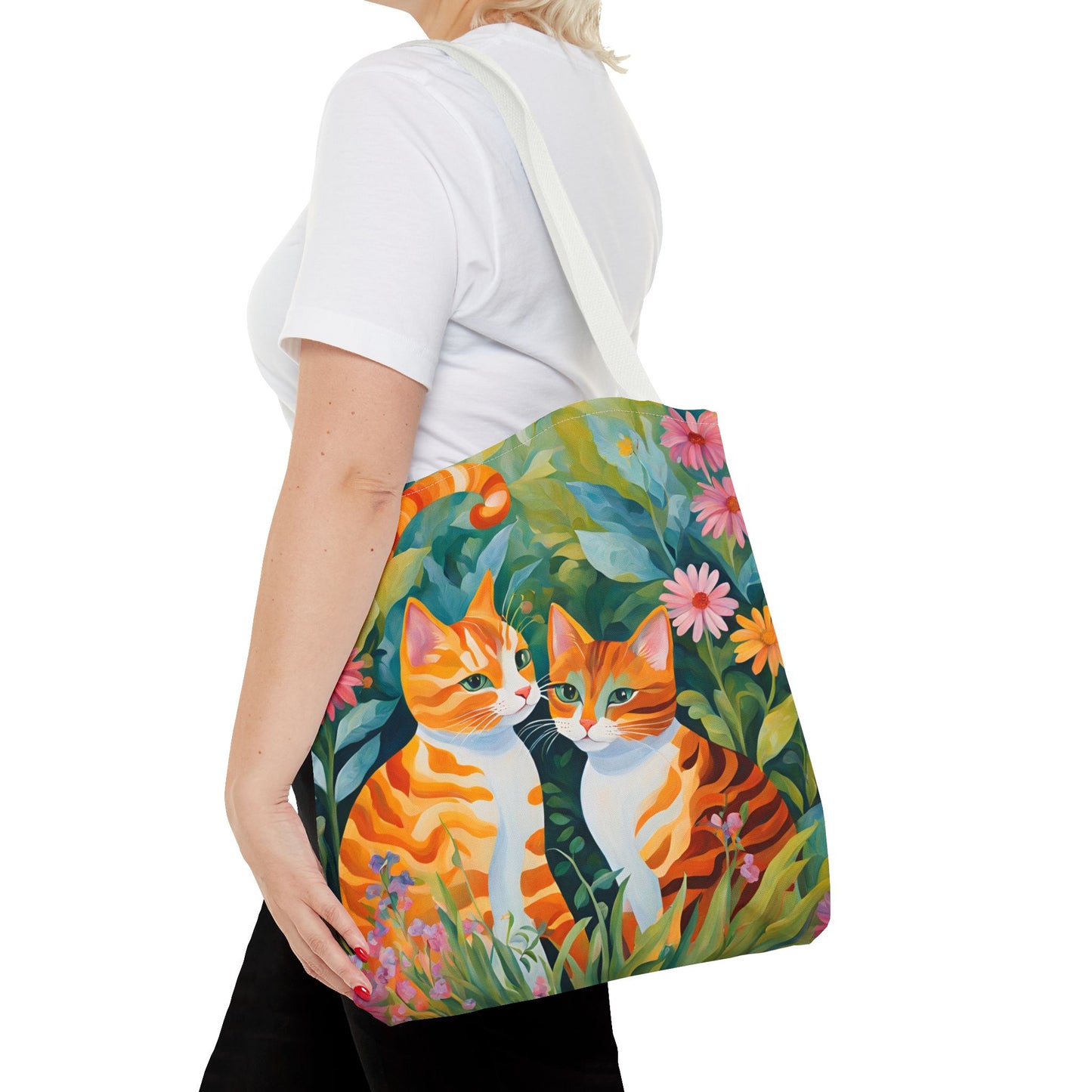 Tote Bag with caths , cats Gift, Bag for Animal Lover, Bohemian Style,