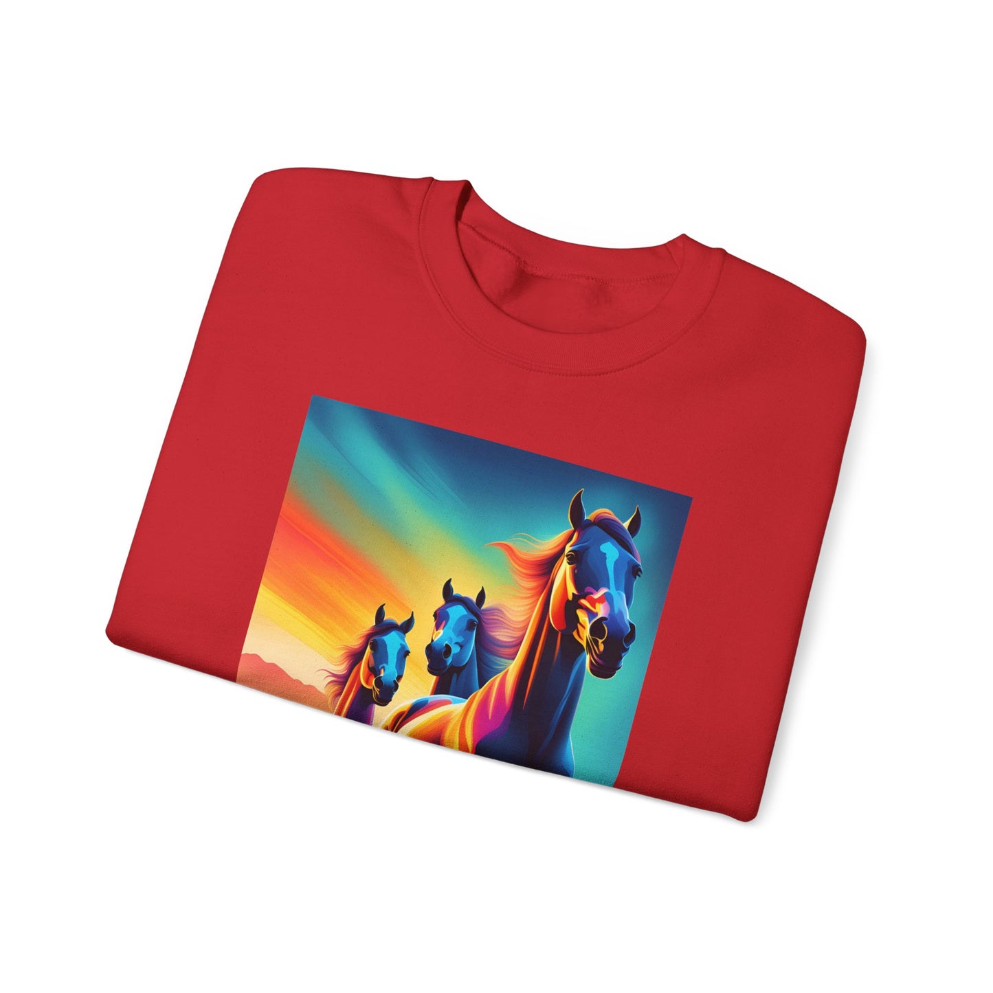 Unisex Heavy Blend™ Crewneck Sweatshirt horses woman Man