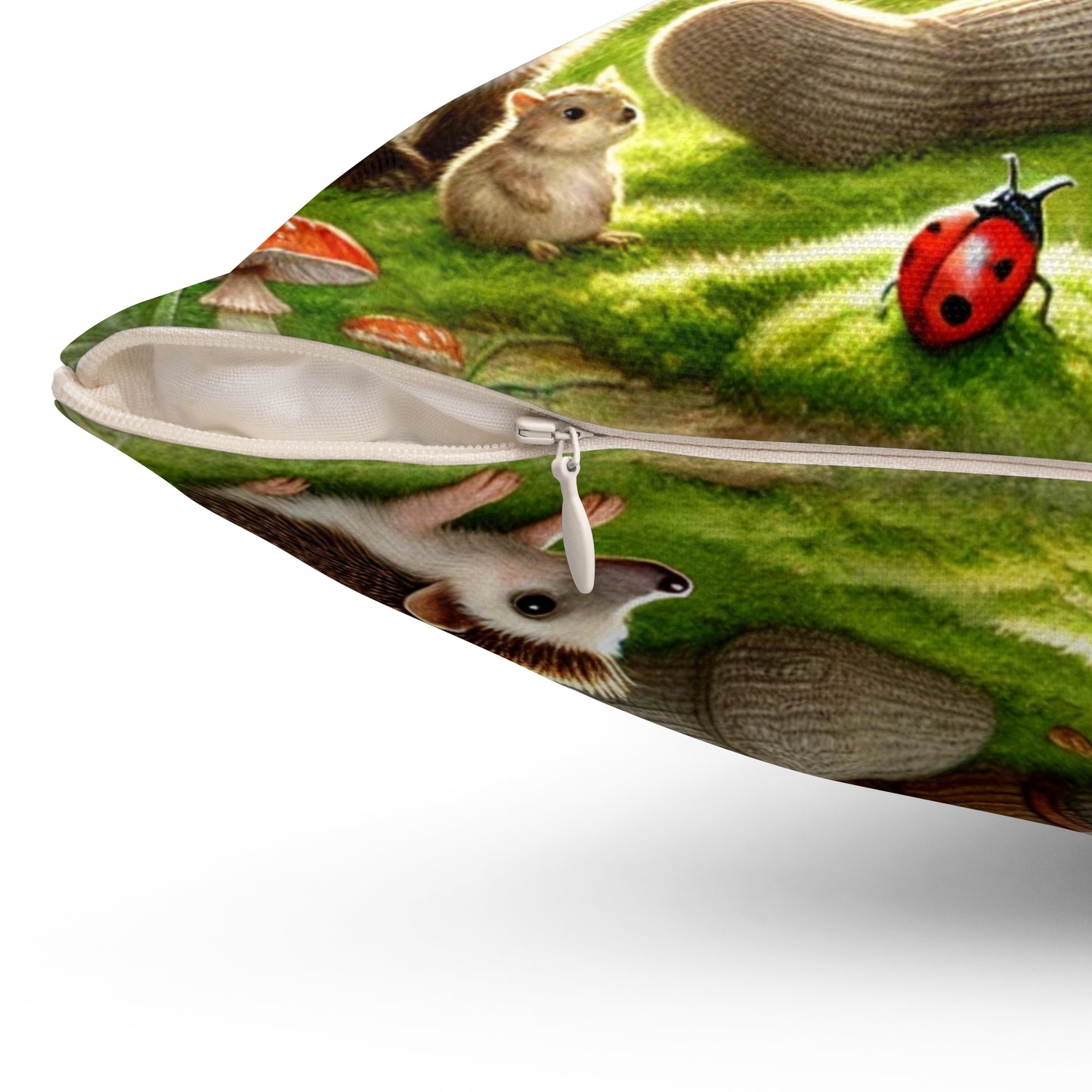 Coussin fantaisie pour enfant, motif forêt, décoration d'intérieur cosy, décoration de chambre d'enfant, amoureux de la nature