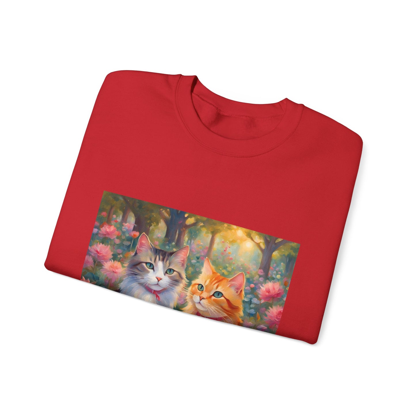 Copy of Unisex Heavy Blend™ Crewneck Sweatshirt woman Man two cats