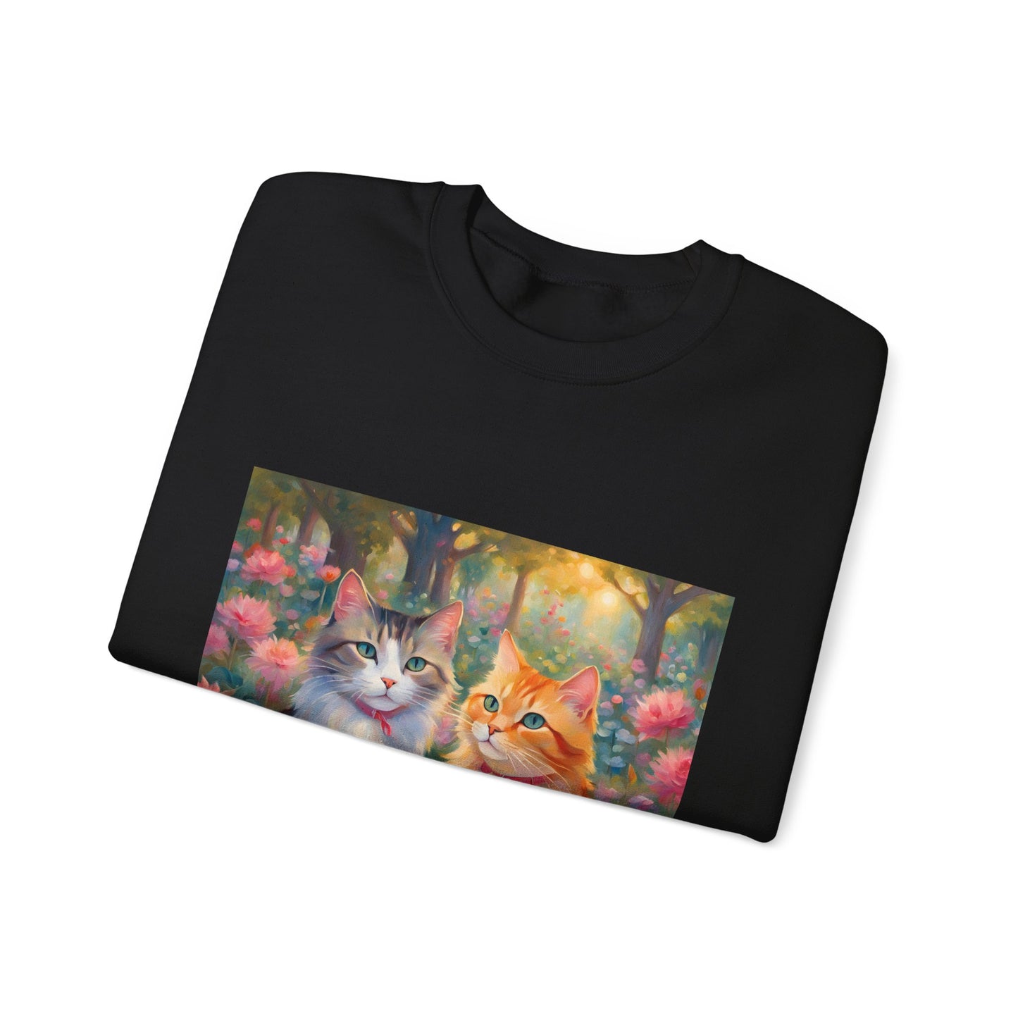 Copy of Unisex Heavy Blend™ Crewneck Sweatshirt woman Man two cats