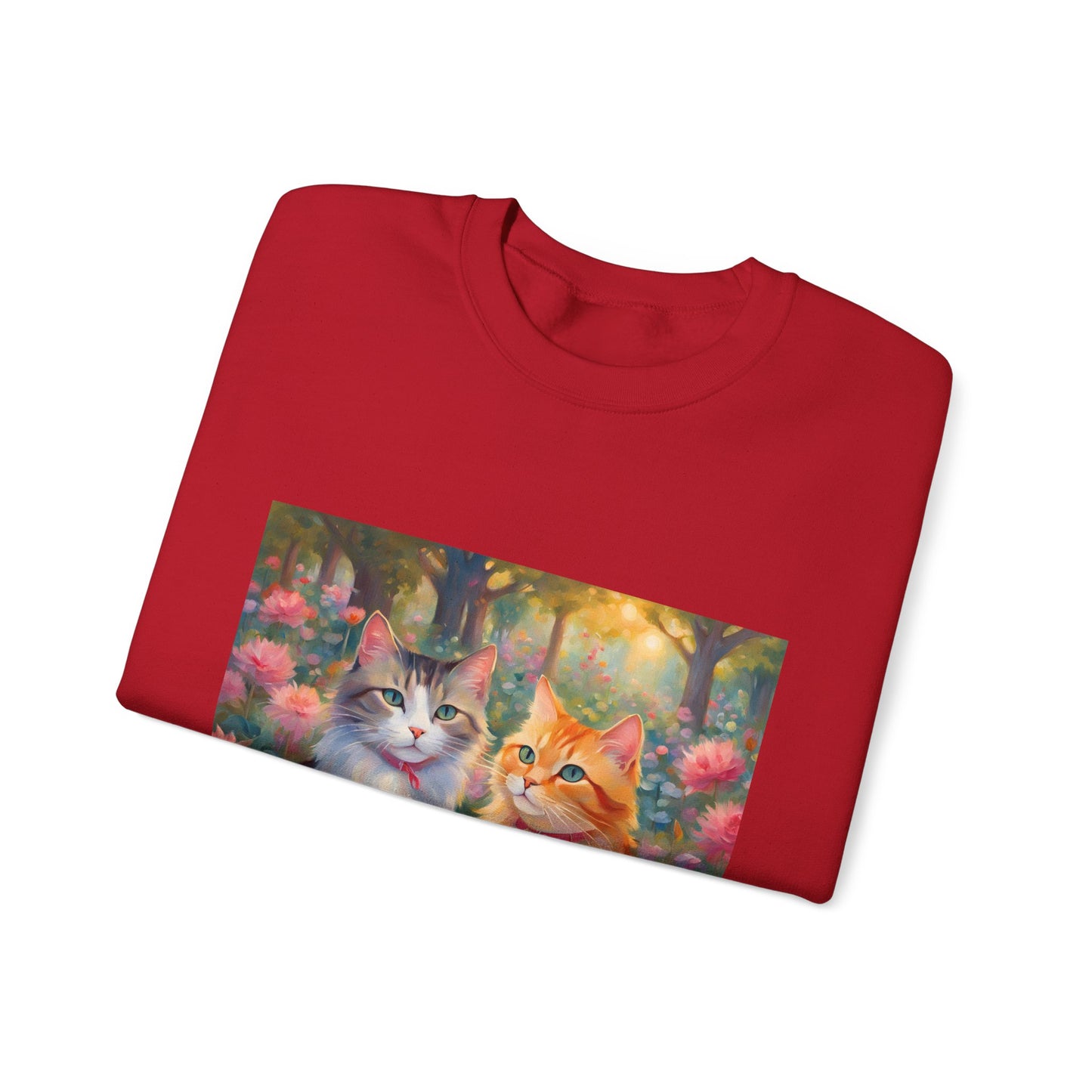Copy of Unisex Heavy Blend™ Crewneck Sweatshirt woman Man two cats