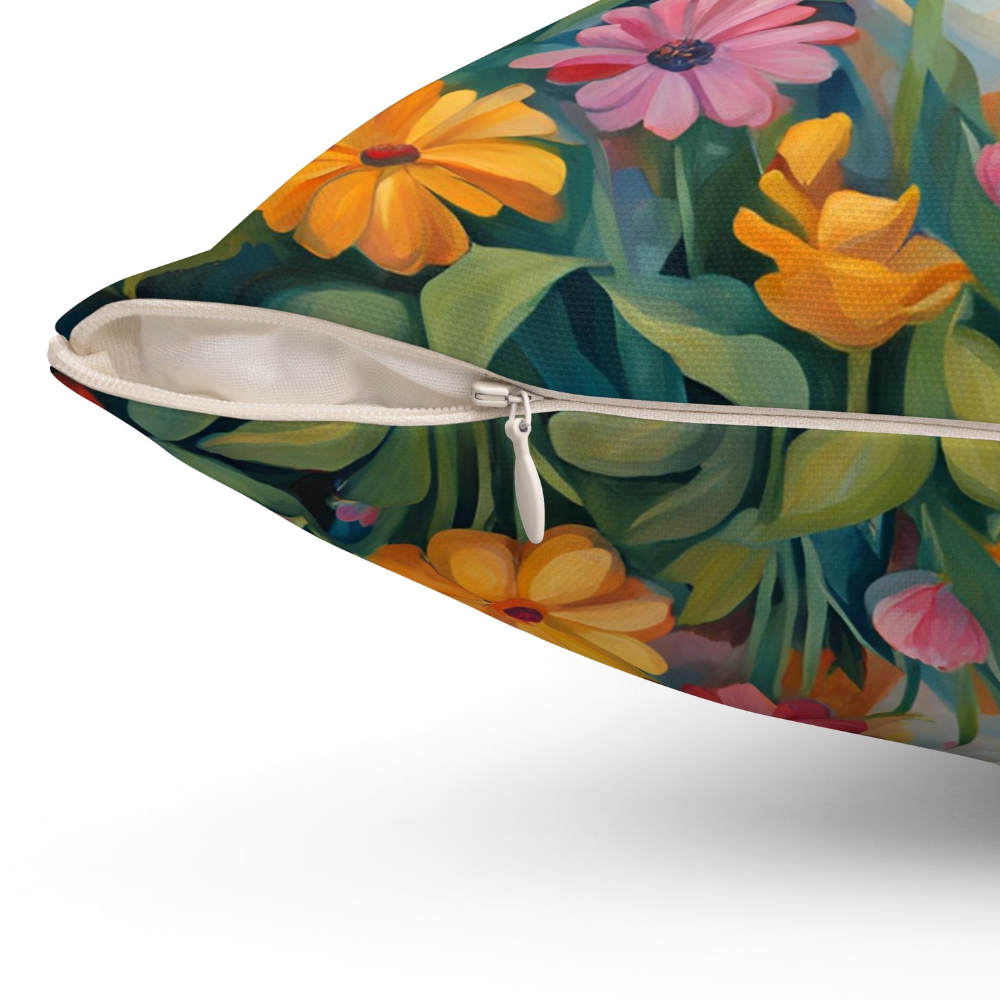 Spun Polyester Square Pillow three cats