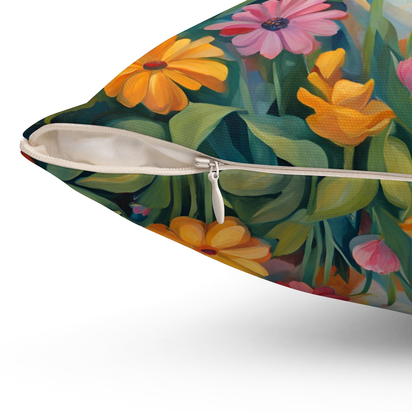 Spun Polyester Square Pillow three cats