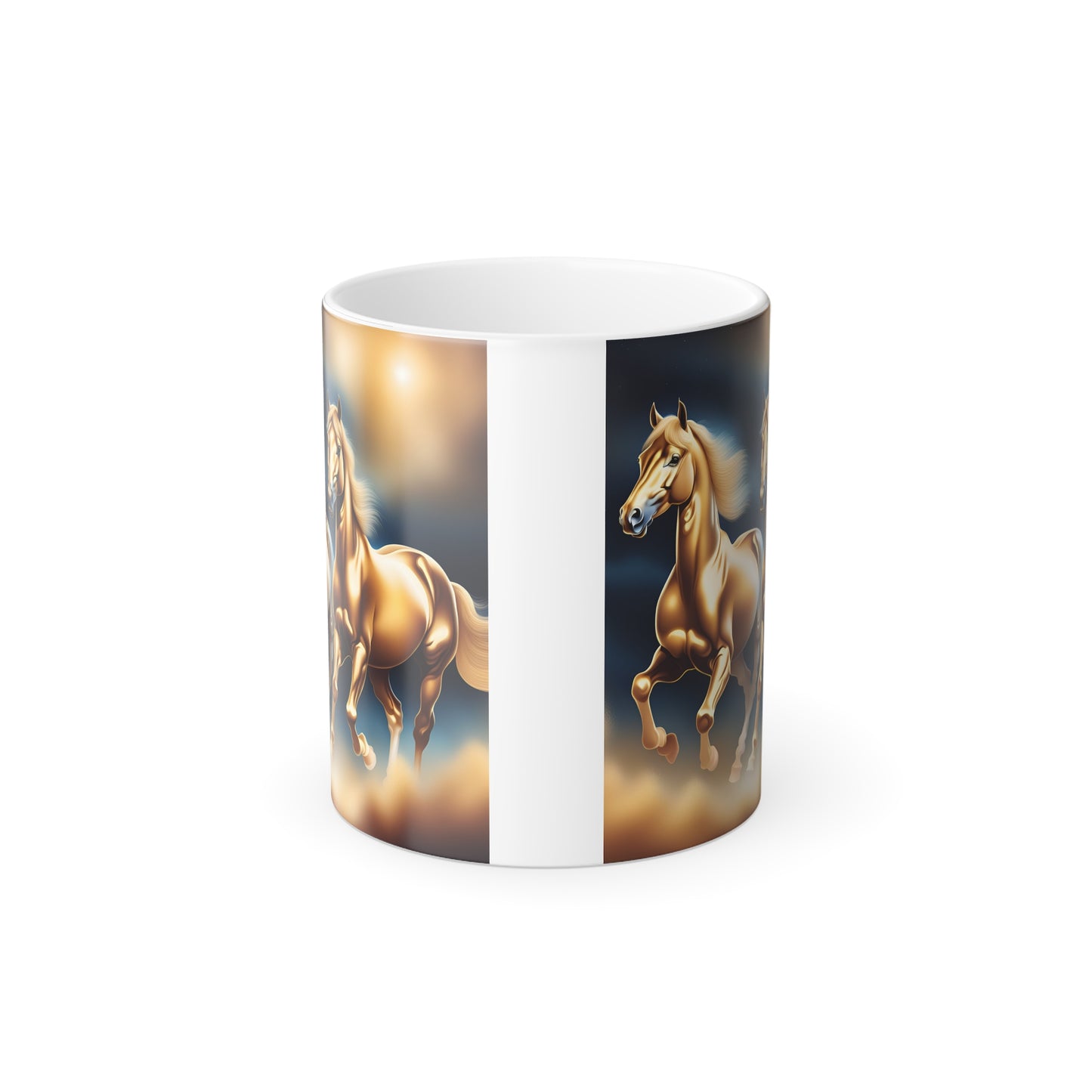 Color Morphing Mug, 11oz two horses
