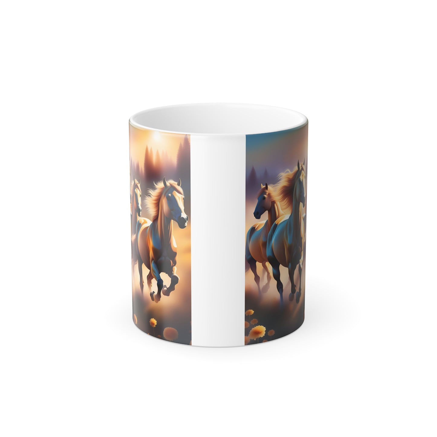 Color Morphing Mug, 11oz 4 horses