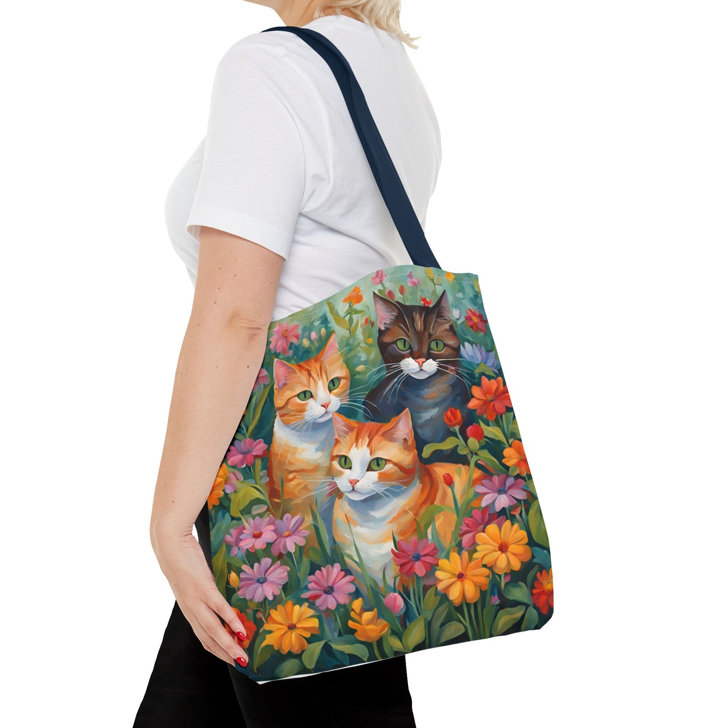 Bag Cats in love, Tote Bag, Bag for Animal Lover, Bohemian Style,