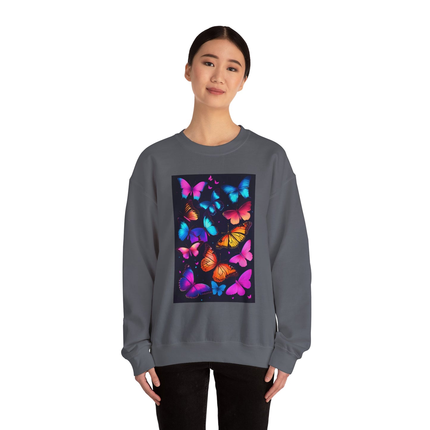 Unisex Heavy Blend™ Crewneck Sweatshirt butterflies