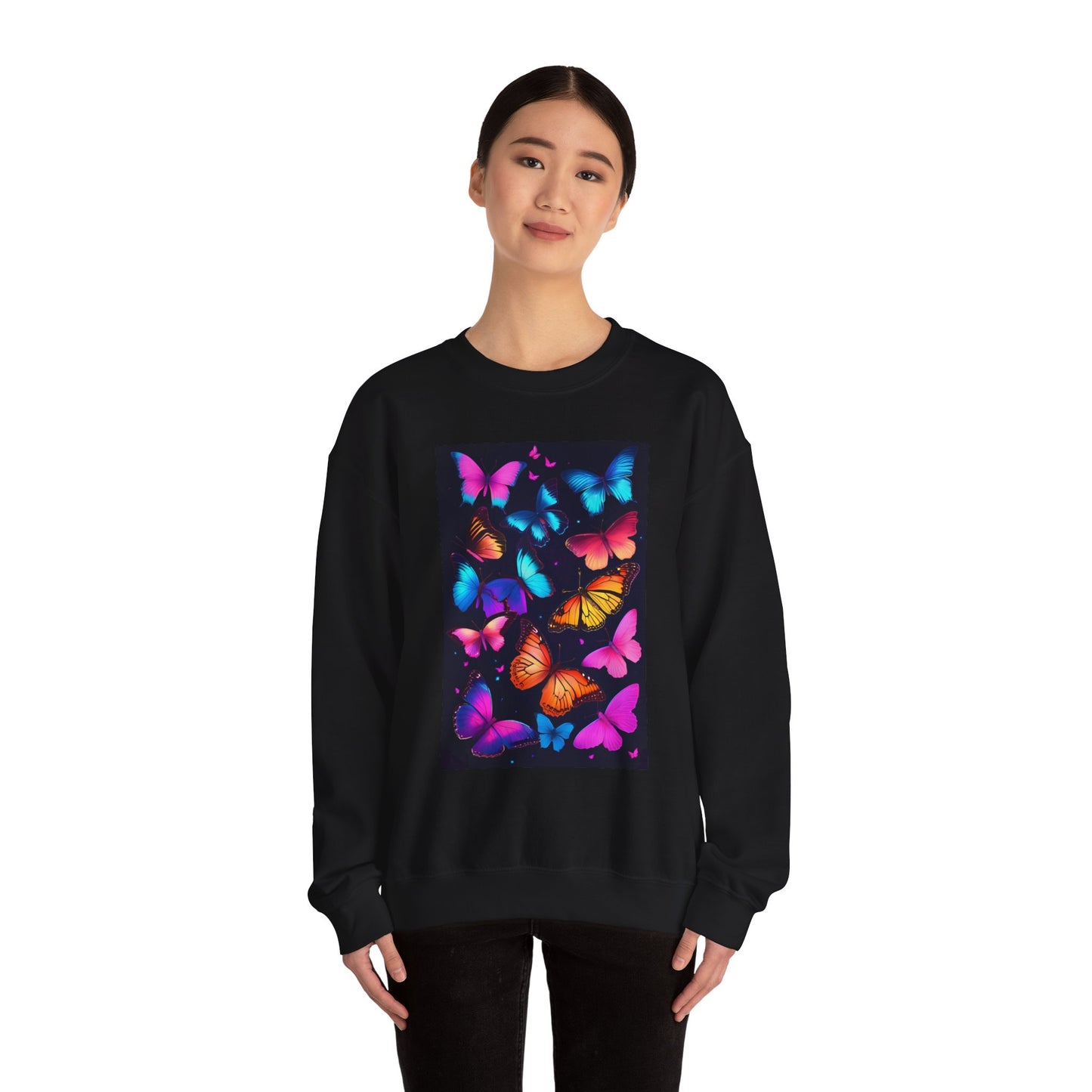 Unisex Heavy Blend™ Crewneck Sweatshirt butterflies