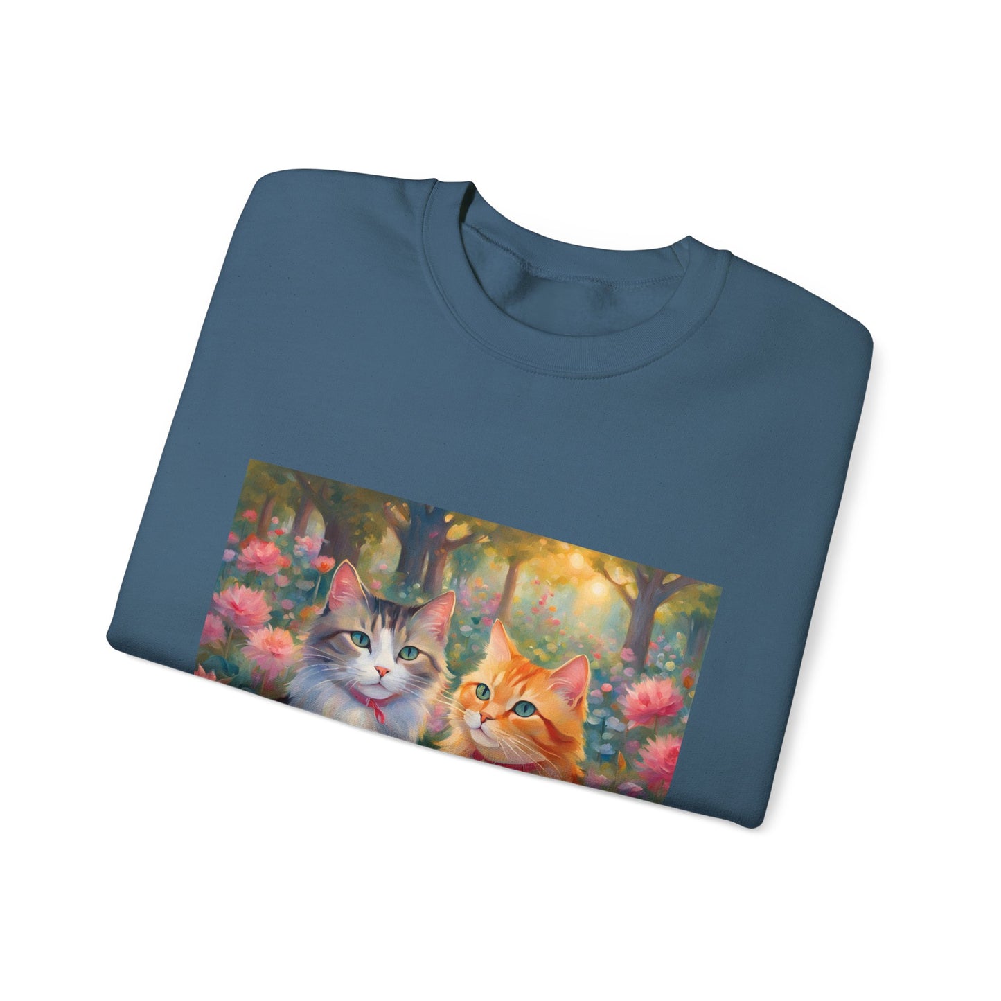 Copy of Unisex Heavy Blend™ Crewneck Sweatshirt woman Man two cats