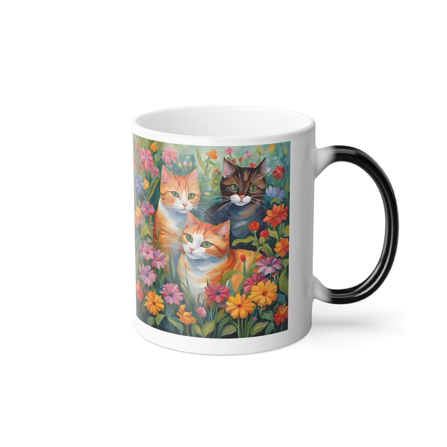 Color Morphing Mug, 11oz 3 cats