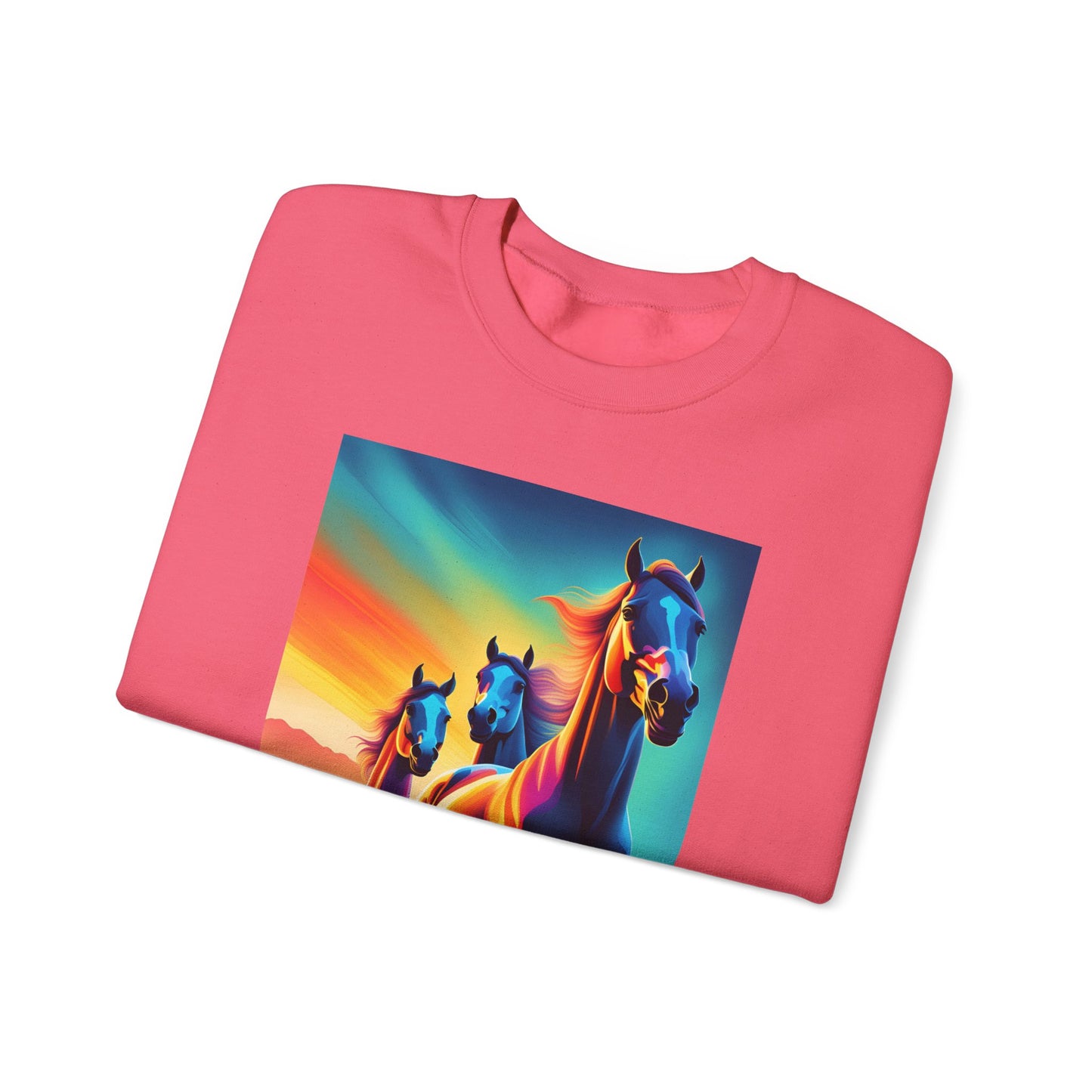 Unisex Heavy Blend™ Crewneck Sweatshirt horses woman Man