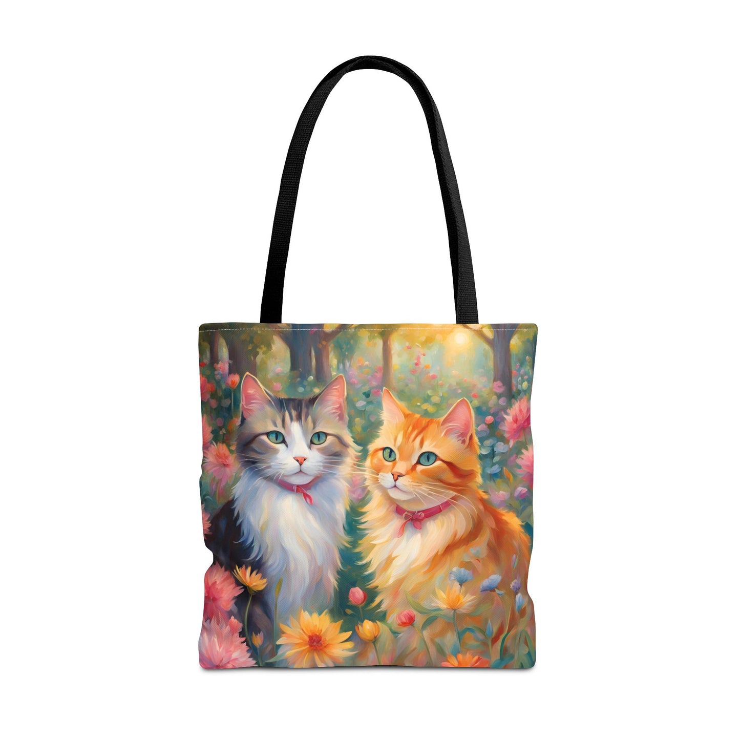 Tote bag Cats in love, Cats Gift, Bag for Animal Lover, Bohemian Style,