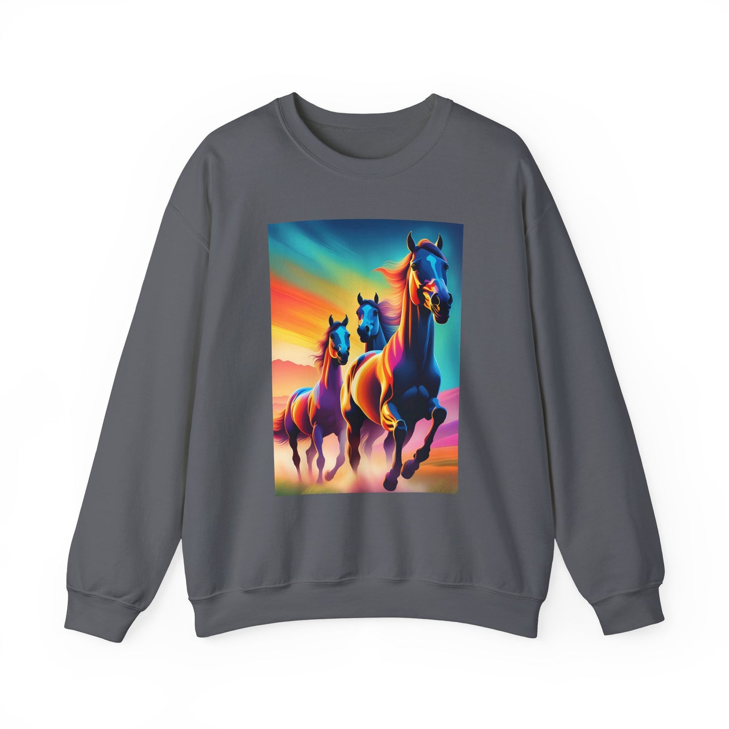 Unisex Heavy Blend™ Crewneck Sweatshirt horses woman Man