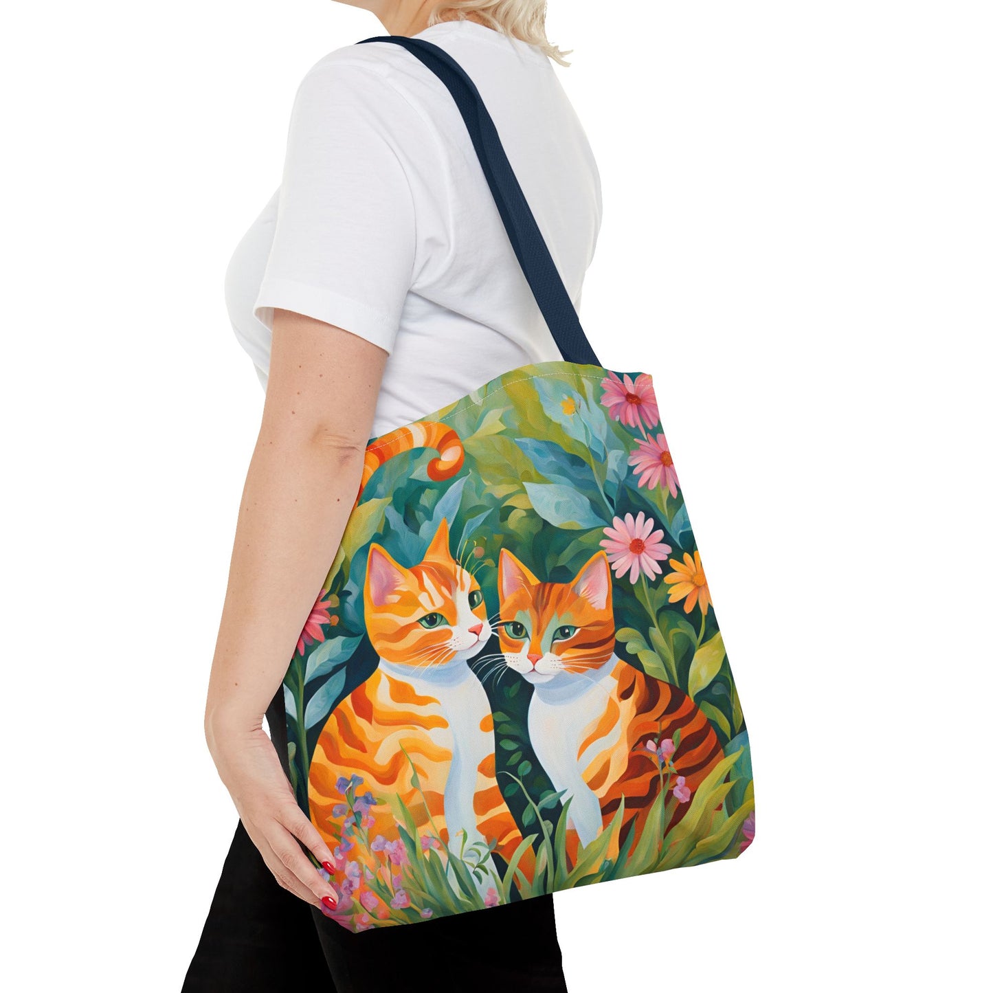 Tote Bag with caths , cats Gift, Bag for Animal Lover, Bohemian Style,