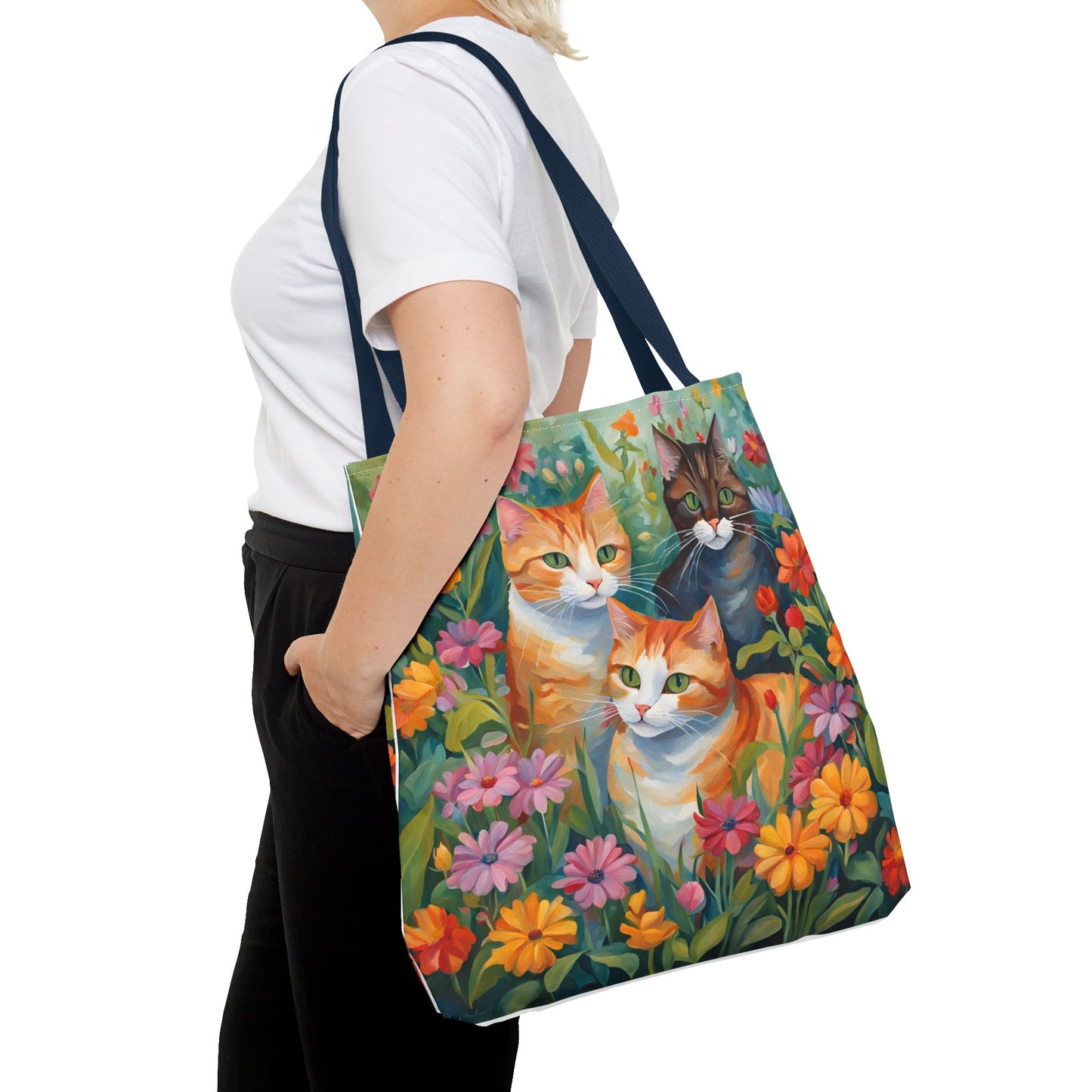 Bag Cats in love, Tote Bag, Bag for Animal Lover, Bohemian Style,