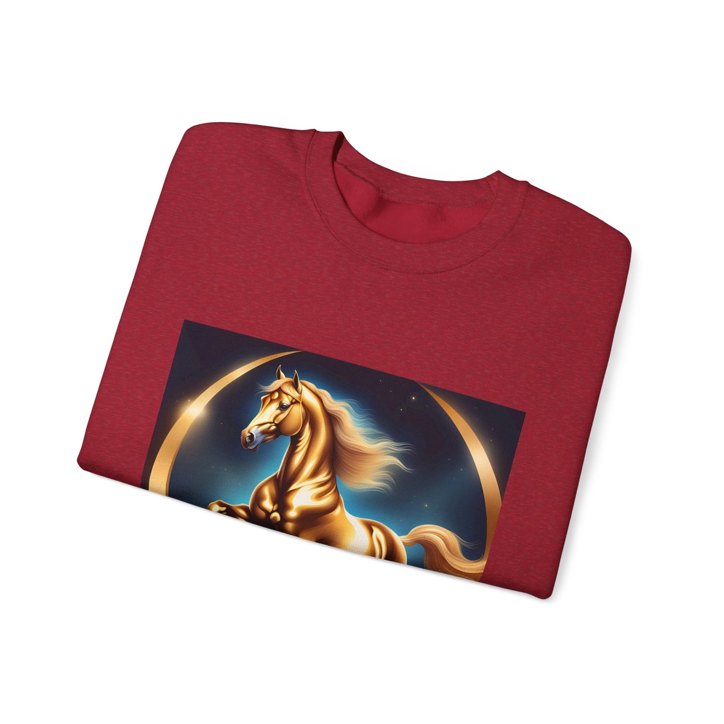 Unisex Heavy Blend™ Crewneck Sweatshirt one horse woman Man