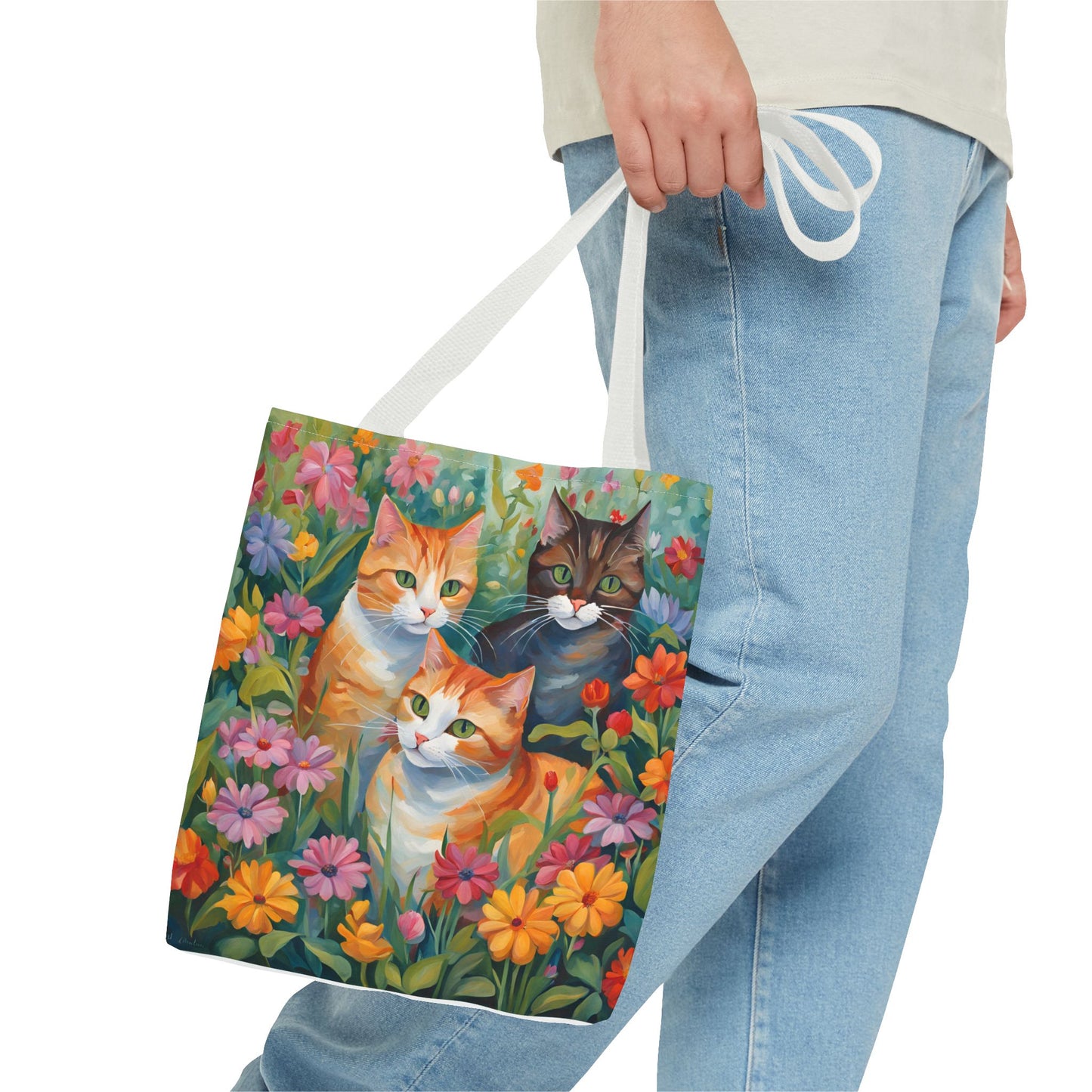 Bag Cats in love, Tote Bag, Bag for Animal Lover, Bohemian Style,
