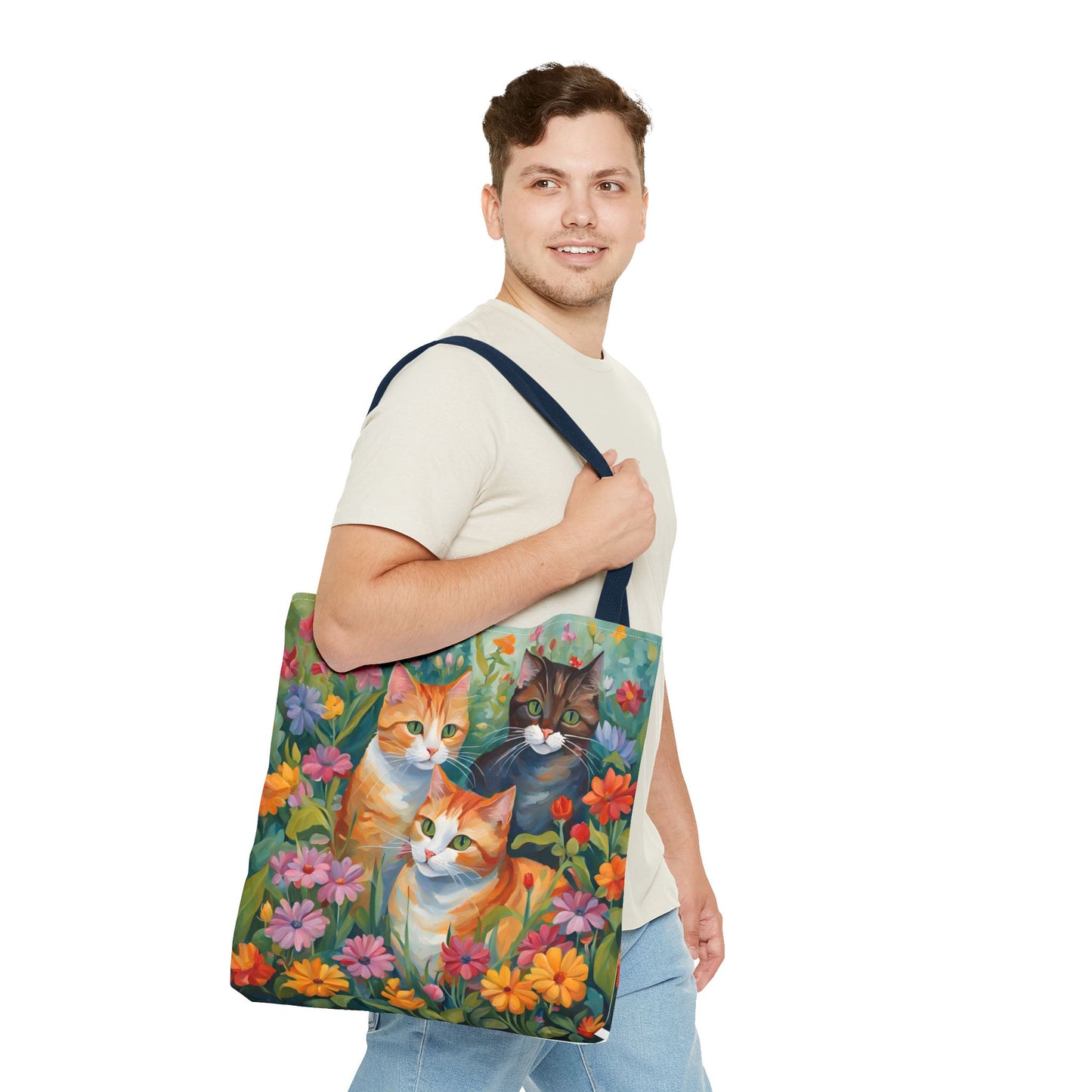Bag Cats in love, Tote Bag, Bag for Animal Lover, Bohemian Style,