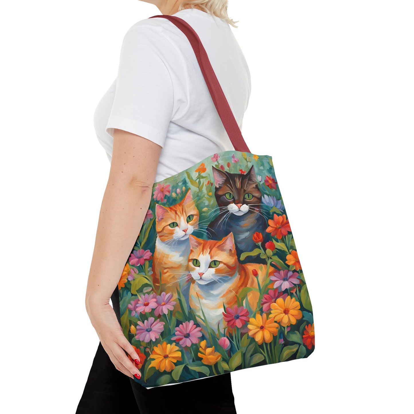 Bag Cats in love, Tote Bag, Bag for Animal Lover, Bohemian Style,