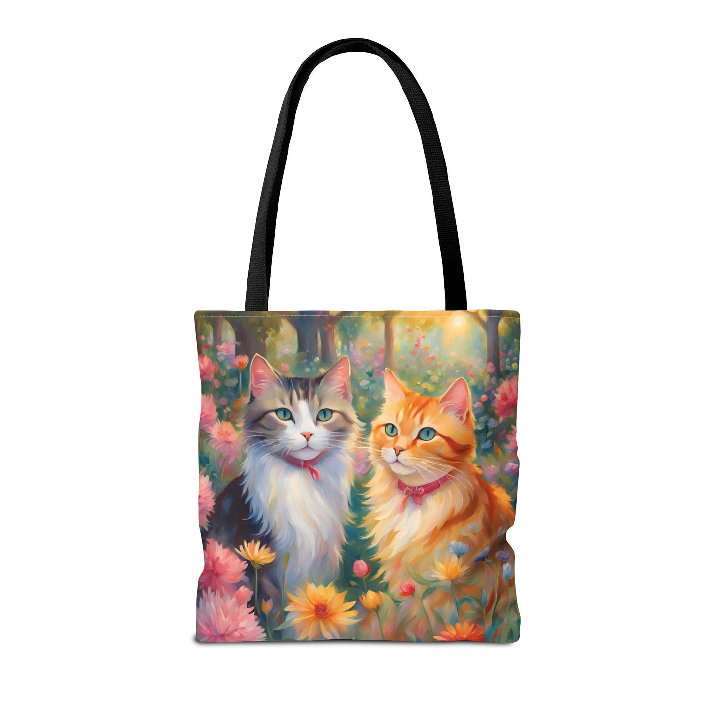 Tote bag Cats in love, Cats Gift, Bag for Animal Lover, Bohemian Style,