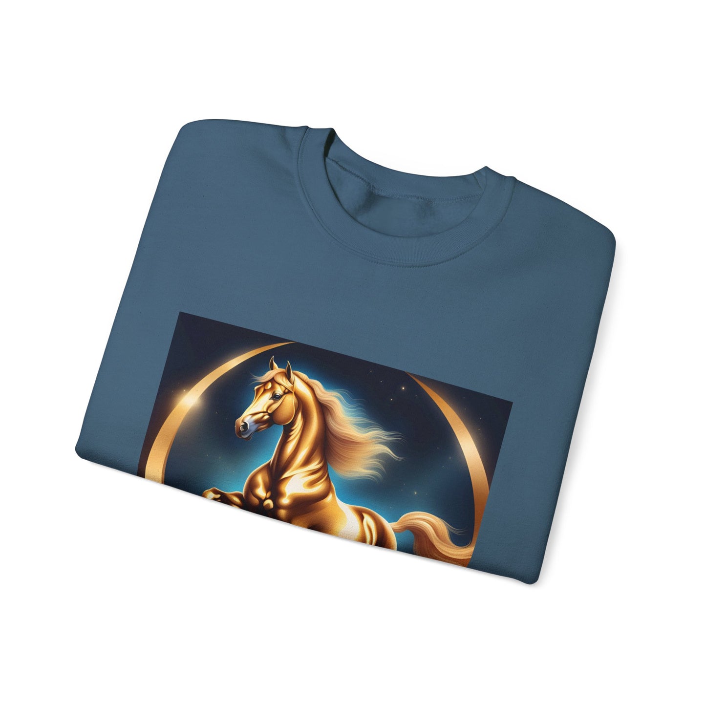 Unisex Heavy Blend™ Crewneck Sweatshirt one horse woman Man