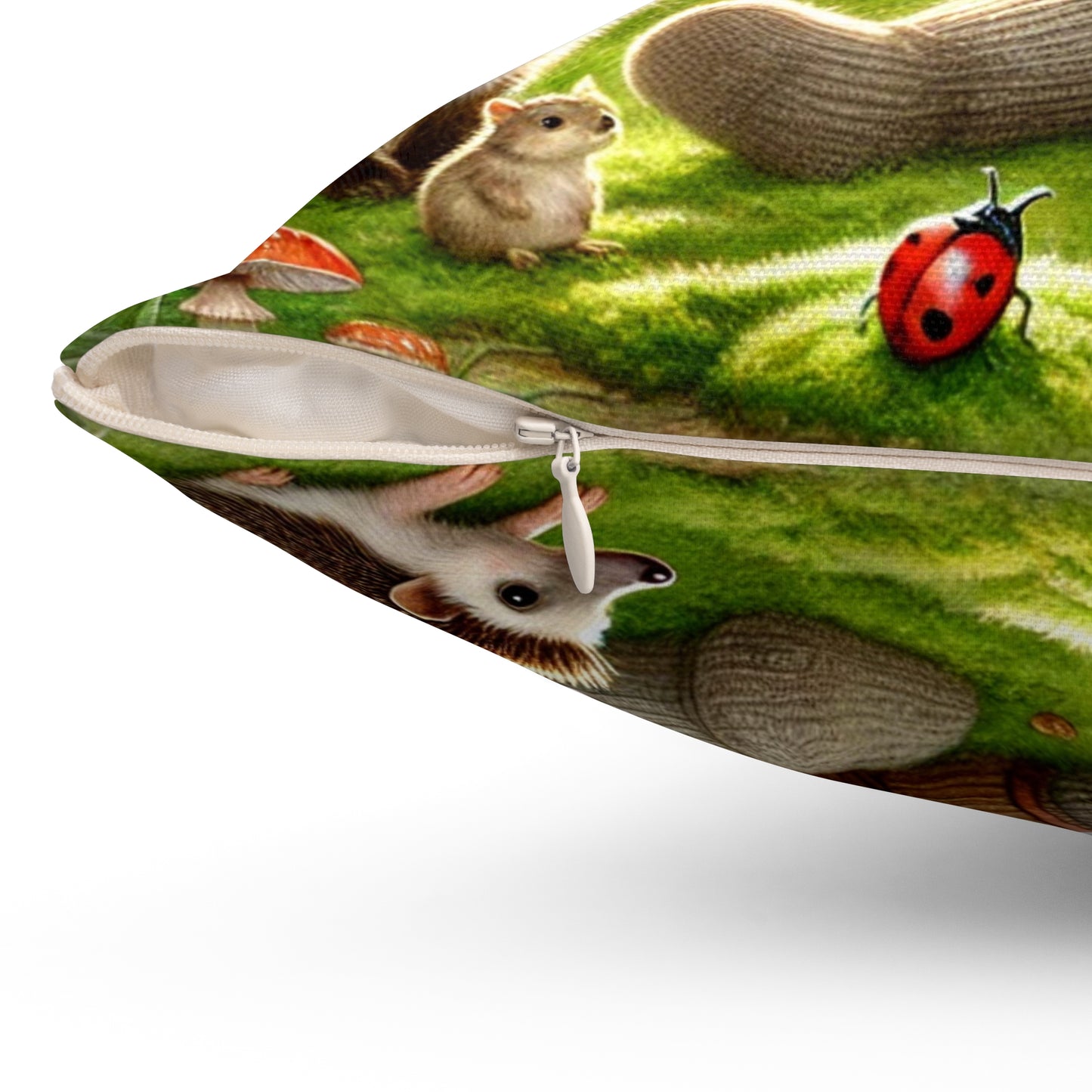 Coussin fantaisie pour enfant, motif forêt, décoration d'intérieur cosy, décoration de chambre d'enfant, amoureux de la nature