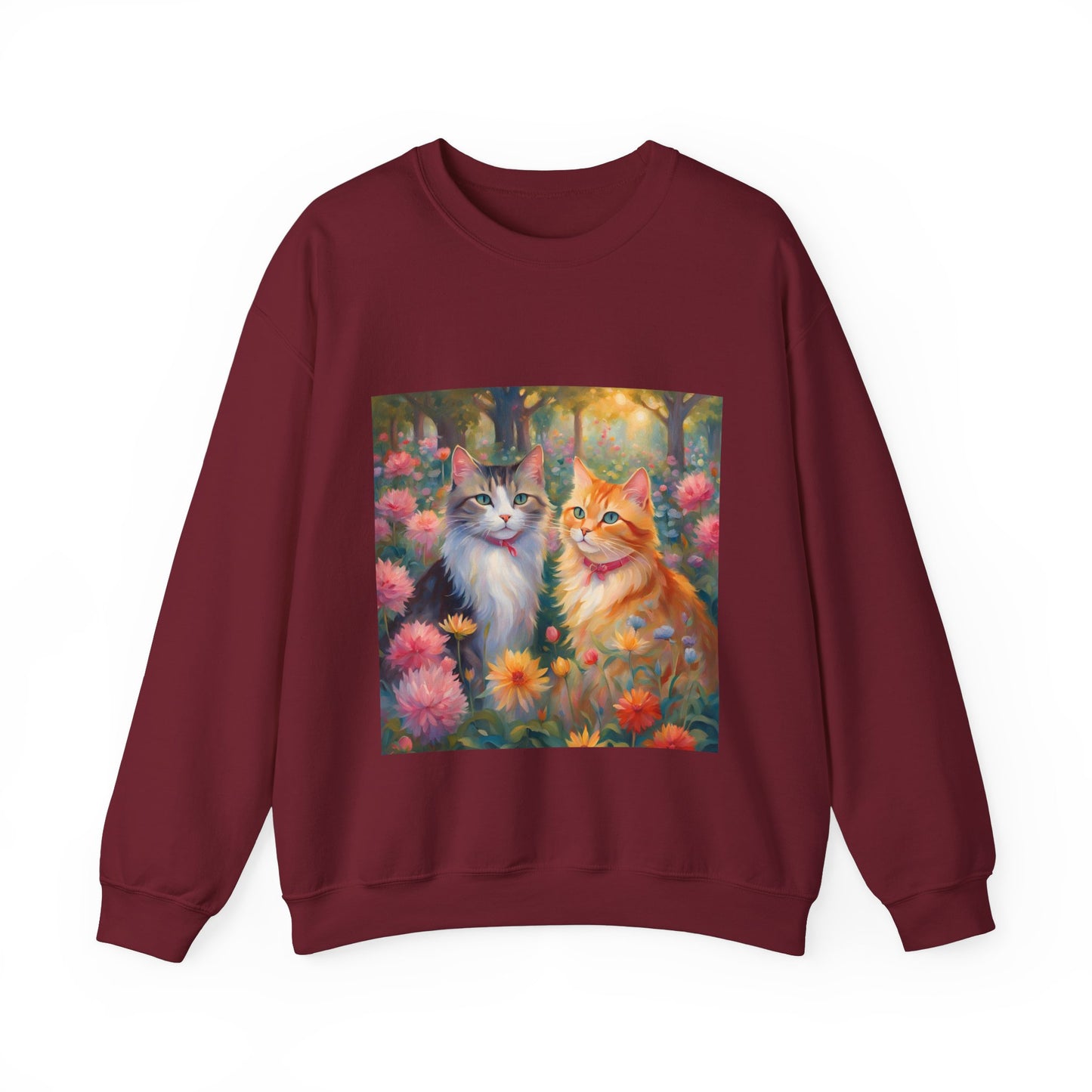 Copy of Unisex Heavy Blend™ Crewneck Sweatshirt woman Man two cats