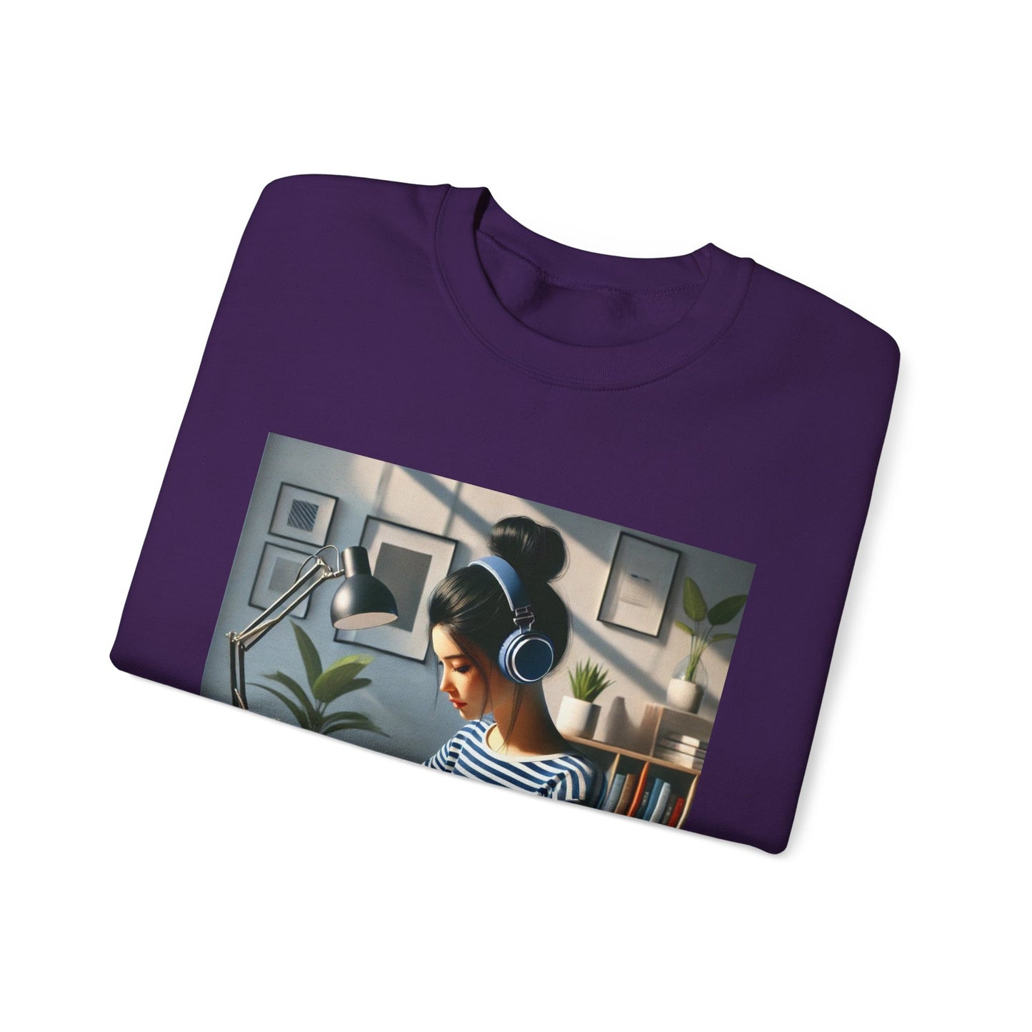 Unisex Man woman Heavy Blend™ Crewneck Sweatshirt woman is working