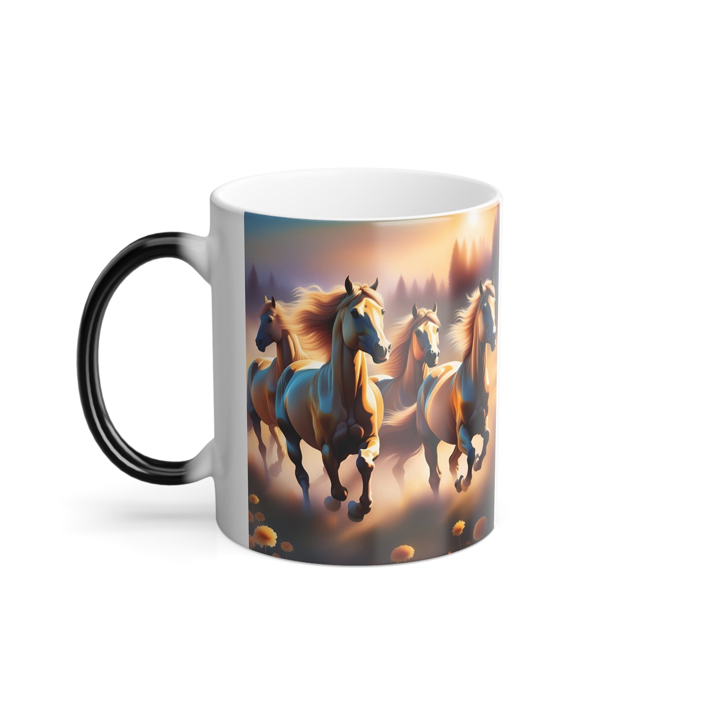 Color Morphing Mug, 11oz 4 horses
