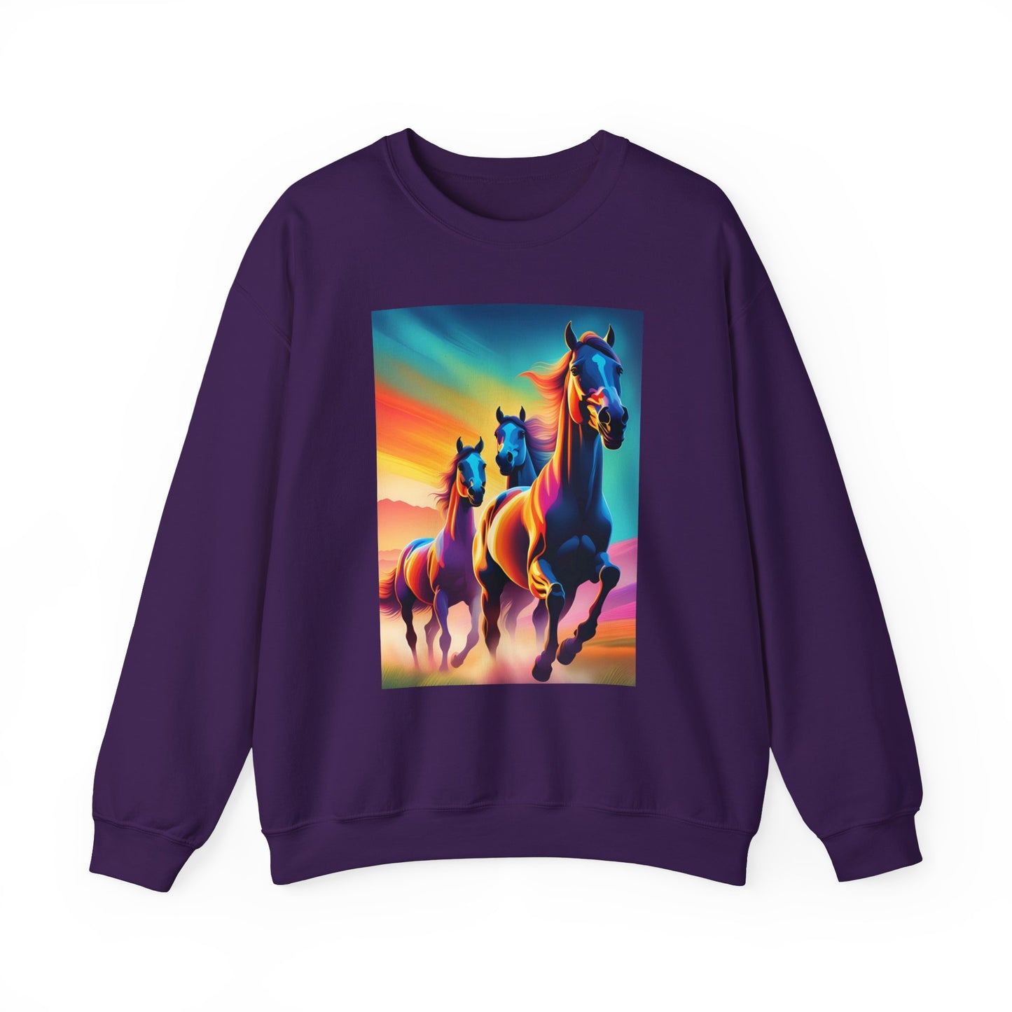 Unisex Heavy Blend™ Crewneck Sweatshirt horses woman Man
