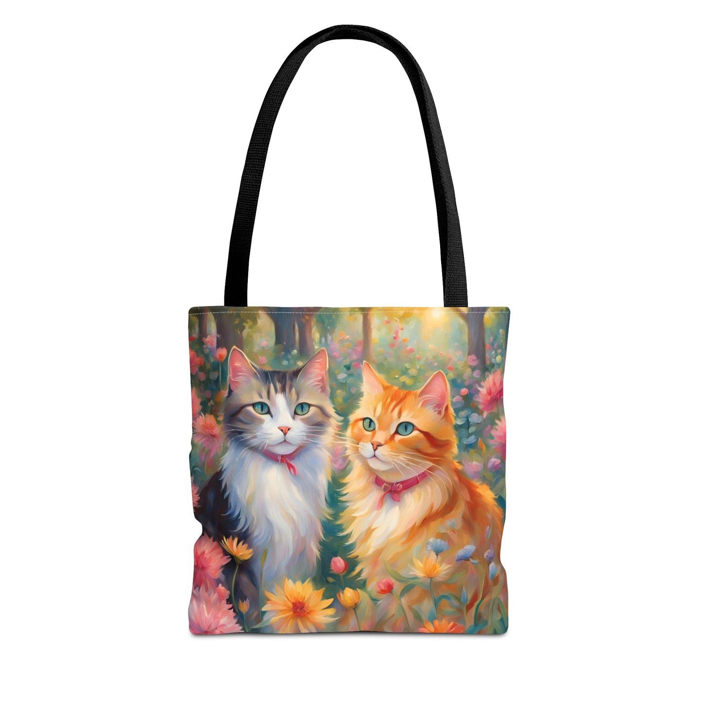 Tote bag Cats in love, Cats Gift, Bag for Animal Lover, Bohemian Style,