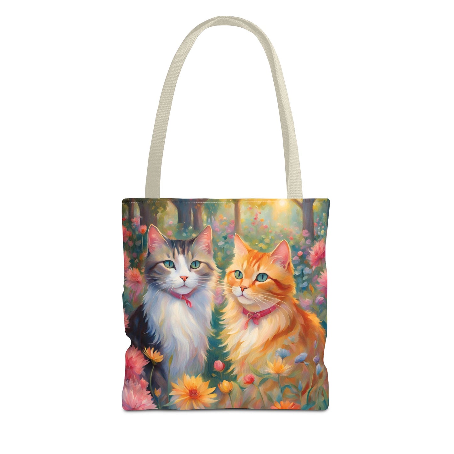 Tote bag Cats in love, Cats Gift, Bag for Animal Lover, Bohemian Style,