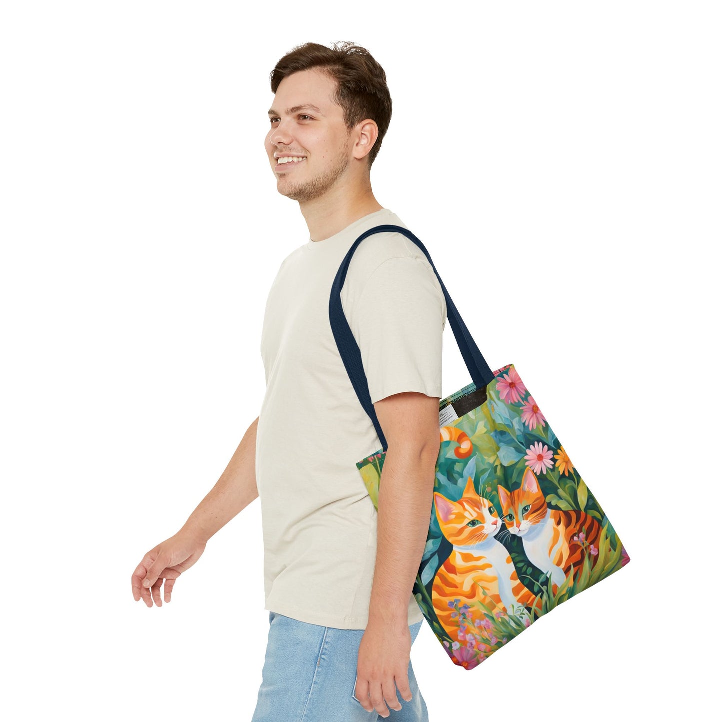 Tote Bag with caths , cats Gift, Bag for Animal Lover, Bohemian Style,